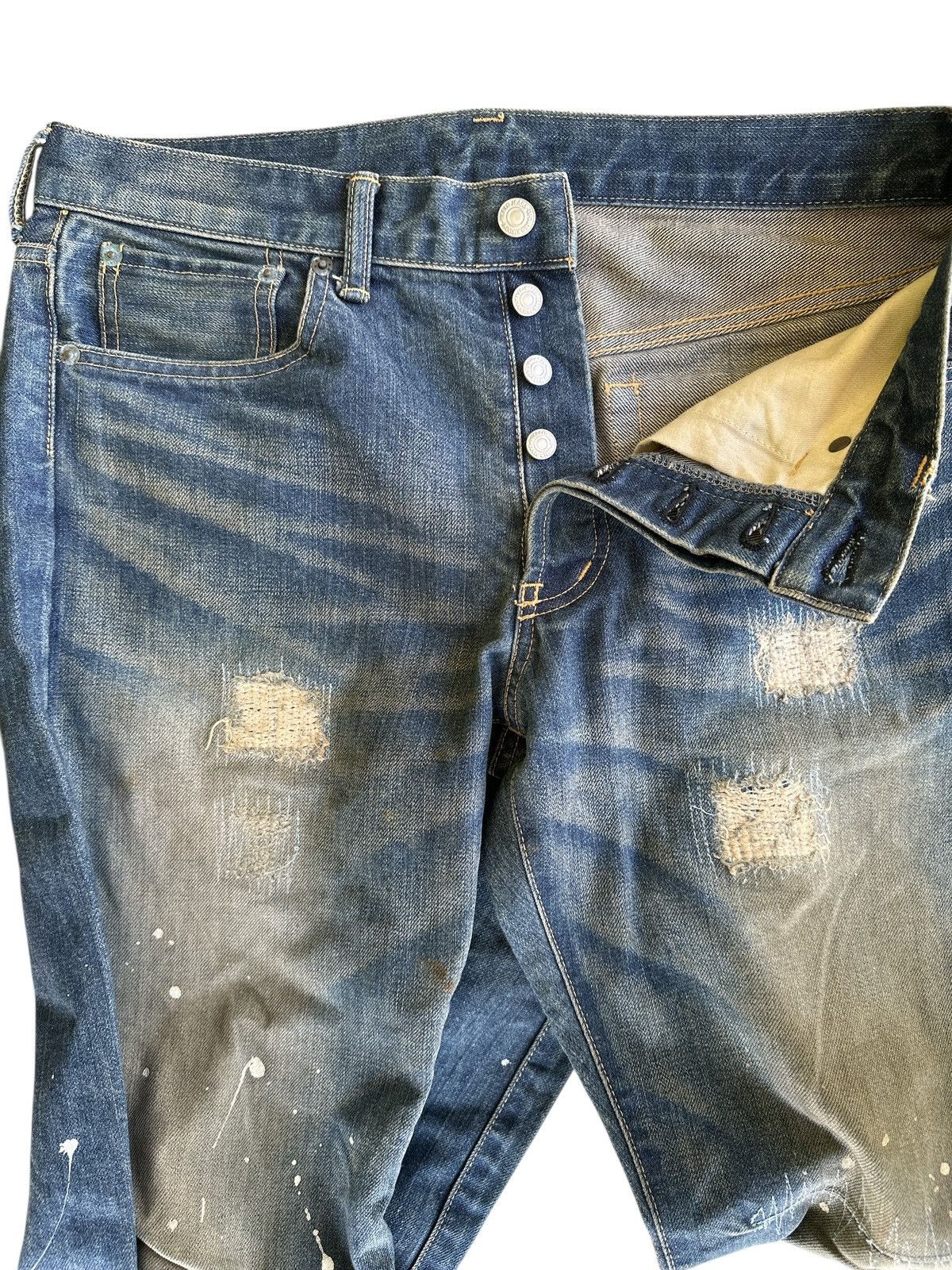 Japanese Brand Takeo Kikuchi Distress Honeycomb .. Size US 34 / EU 50 - 8 Thumbnail