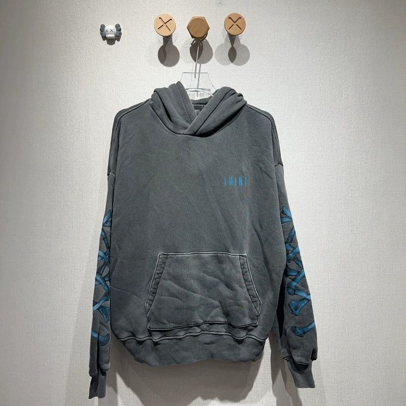 Amiri Amiri blue skeleton hoodie Amiri classic blue skeleton hoo Size US S / EU 44-46 / 1 - 1 Thumbnail