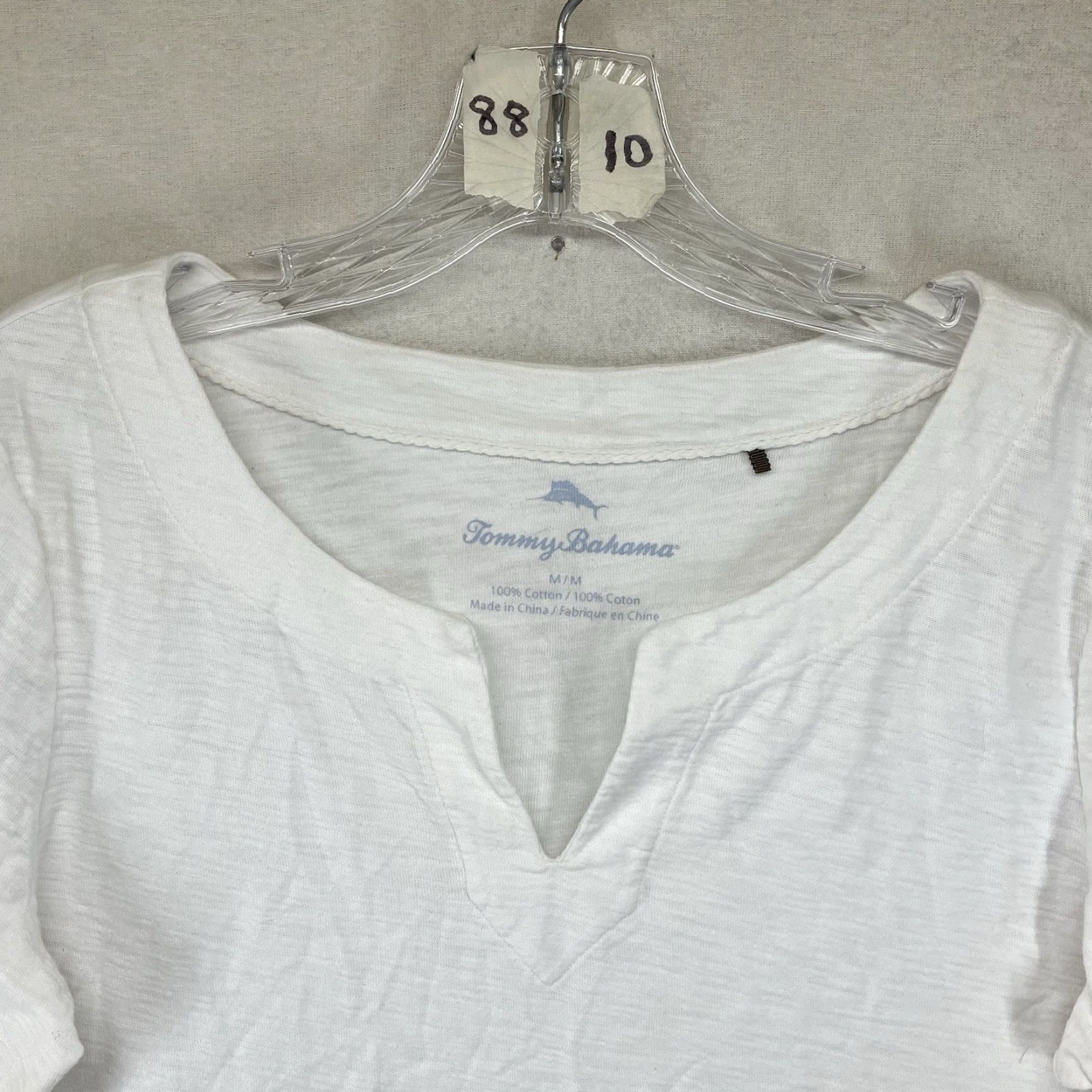Tommy Bahama Tommy Bahama Women's Cover Up Dress Knit Cotton All Seasons V-Neck Medium White Casual Women's Size M / US 6-8 / IT 42-44 - 4 Thumbnail
