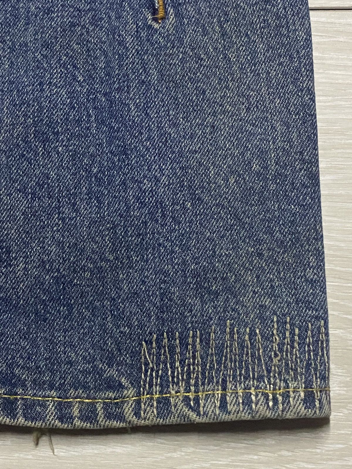 Japanese Brand MYK Vintage Y2K Flare Denim Distressed & Embroidered Size US 27 - 13 Thumbnail