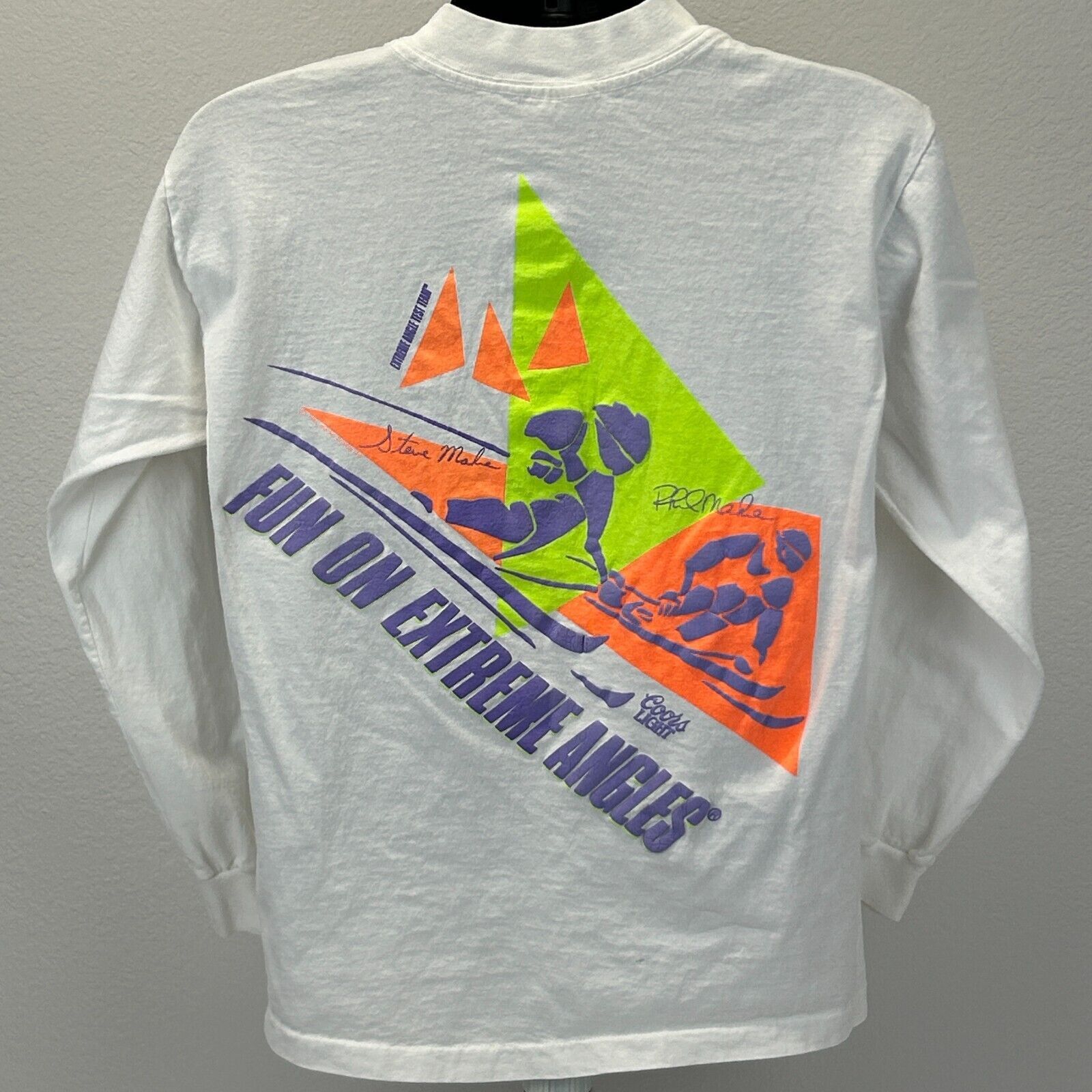 Vintage Vintage 90s Fun On Extreme Angles T Shirt Steve White Medium Size US M / EU 48-50 / 2 - 3 Thumbnail