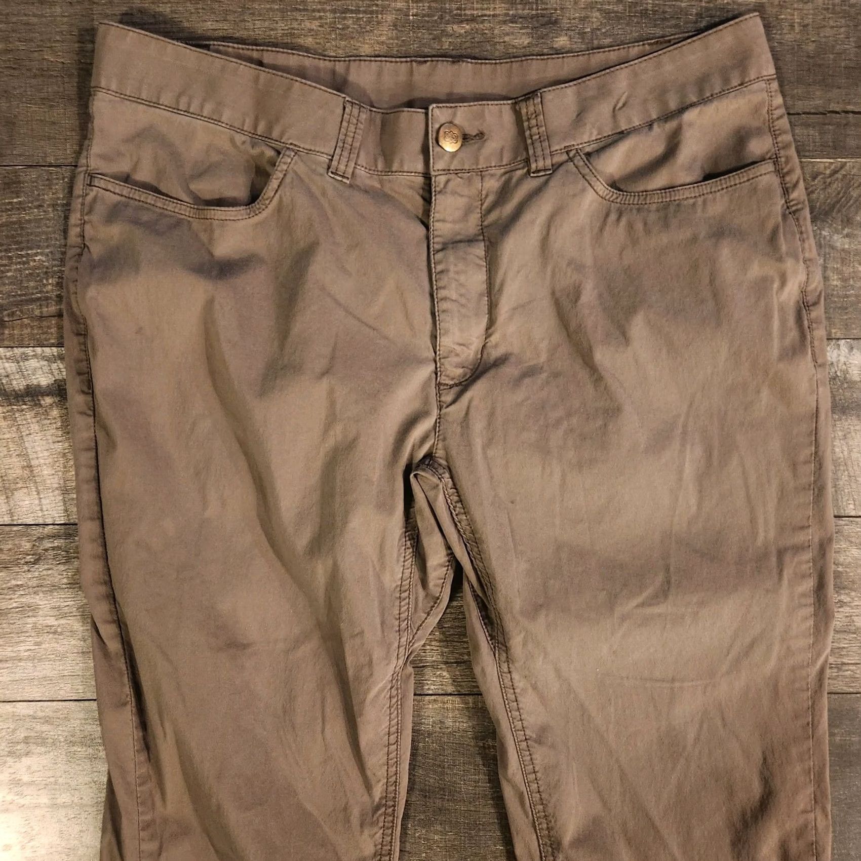 Vintage Sherpa Adventure Gear Pants Mens 36 Beige Performance Stretch Outdoor Hiking Size US 36 / EU 52 - 3 Thumbnail
