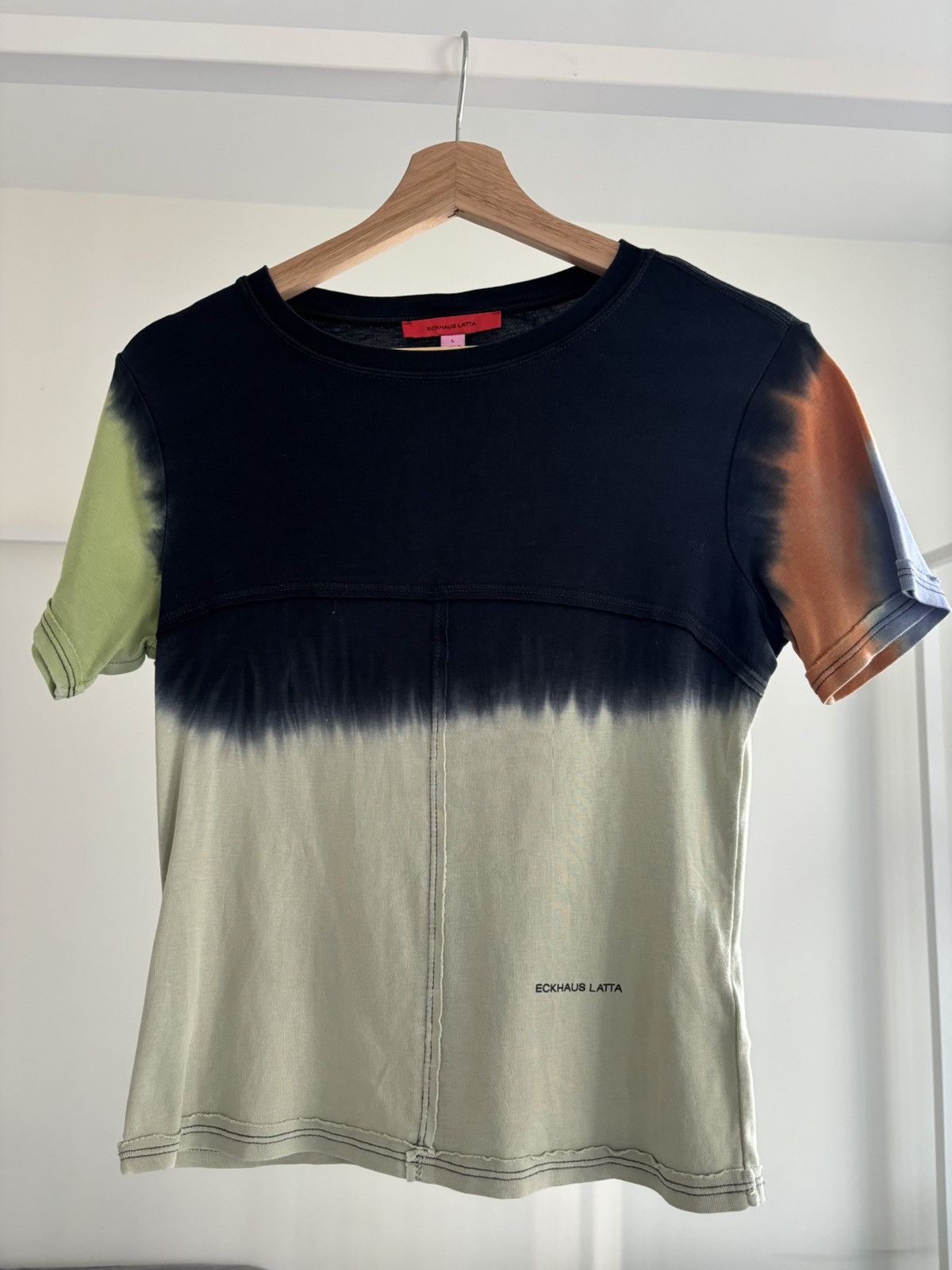 Eckhaus Latta Unisex Lapped Baby Tee - Dip Dye