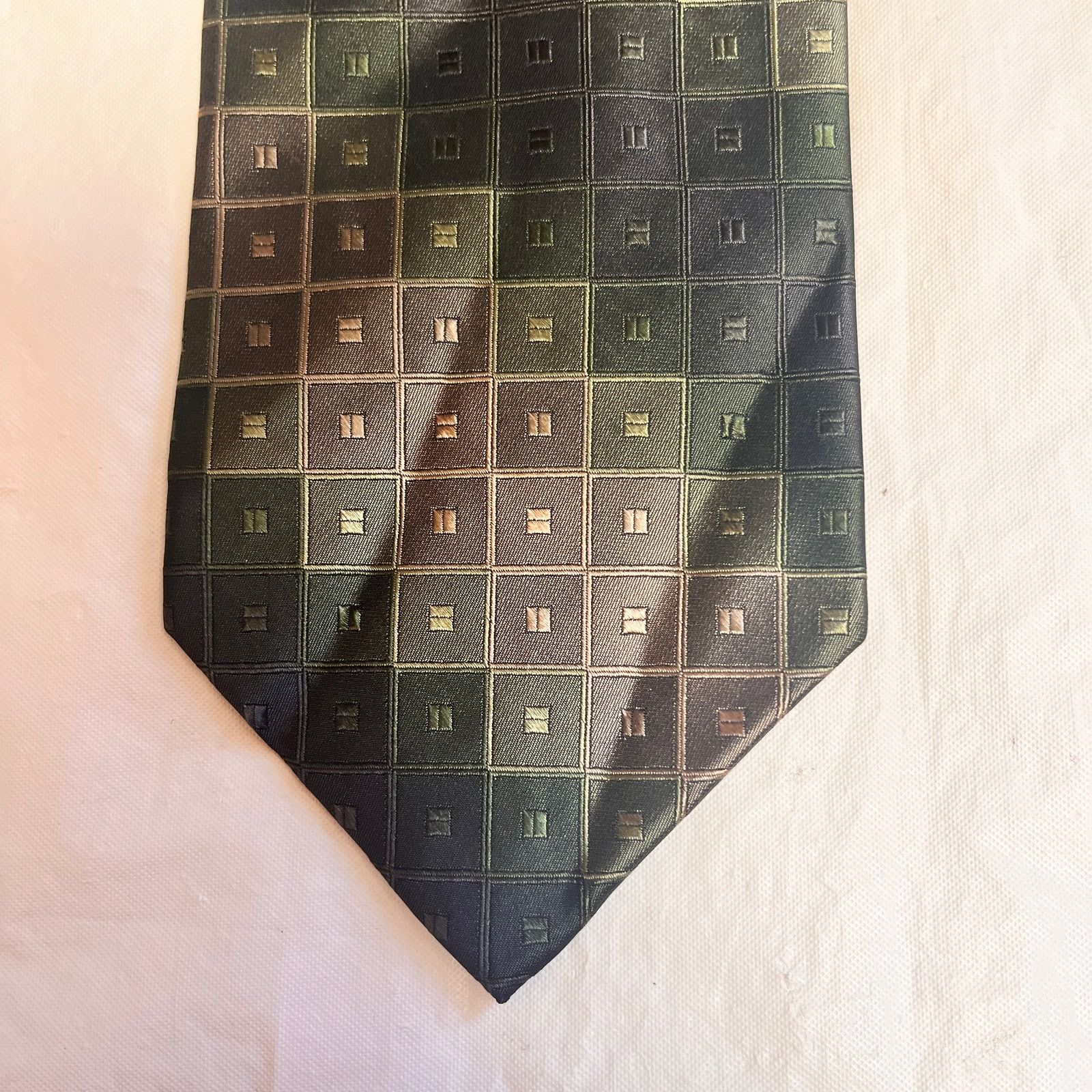 Joseph Abboud Joe Joseph Abboud Geometric Patterned Silk Necktie Size ONE SIZE - 5 Thumbnail