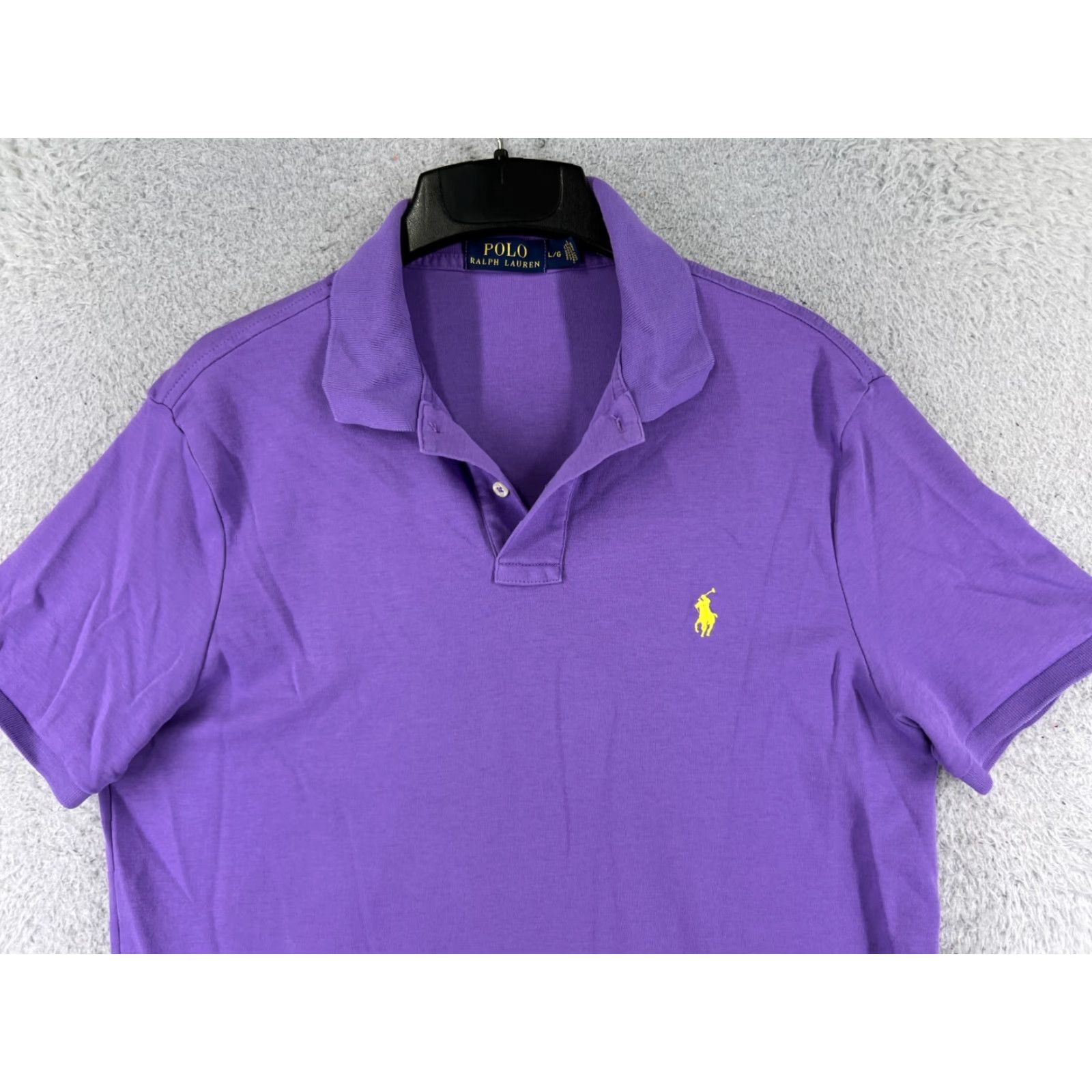 Ralph Lauren Polo Ralph Lauren Polo Shirt Mens Large Purple 100% Cotton Jersey Golf Golfer Shirt Size US L / EU 52-54 / 3 - 4 Thumbnail