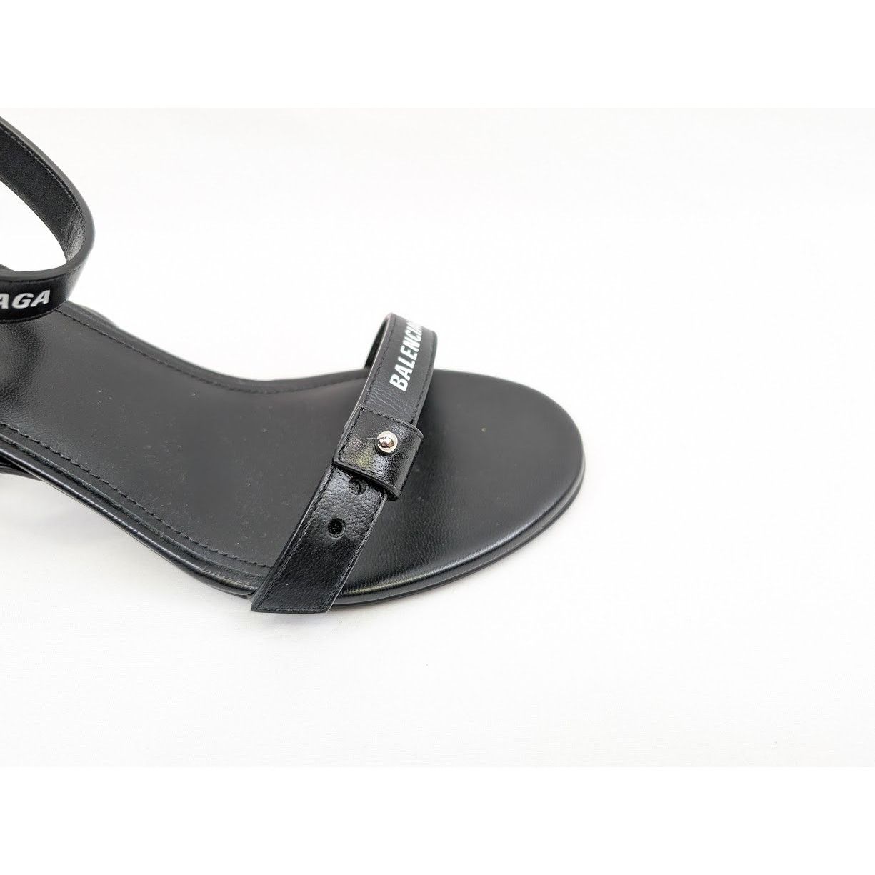 Balenciaga o1rshd1 Afterhour Logo 90 Sandals in Black/White Size US 8 / IT 38 - 3 Thumbnail