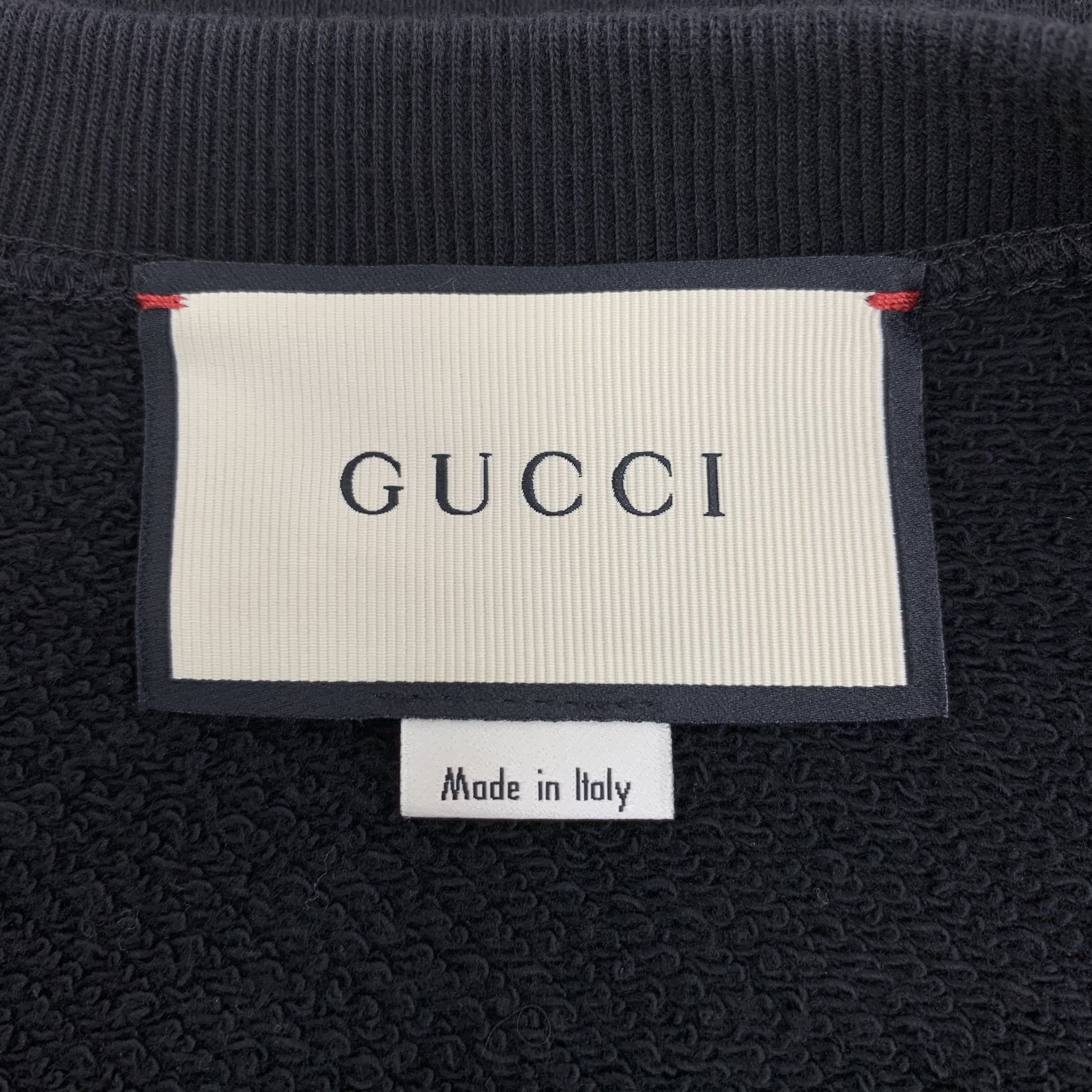 Gucci Gucci Black Sequin UFO Cotton Sweatshirt (Size S) Size S / US 4 / IT 40 - 2 Thumbnail