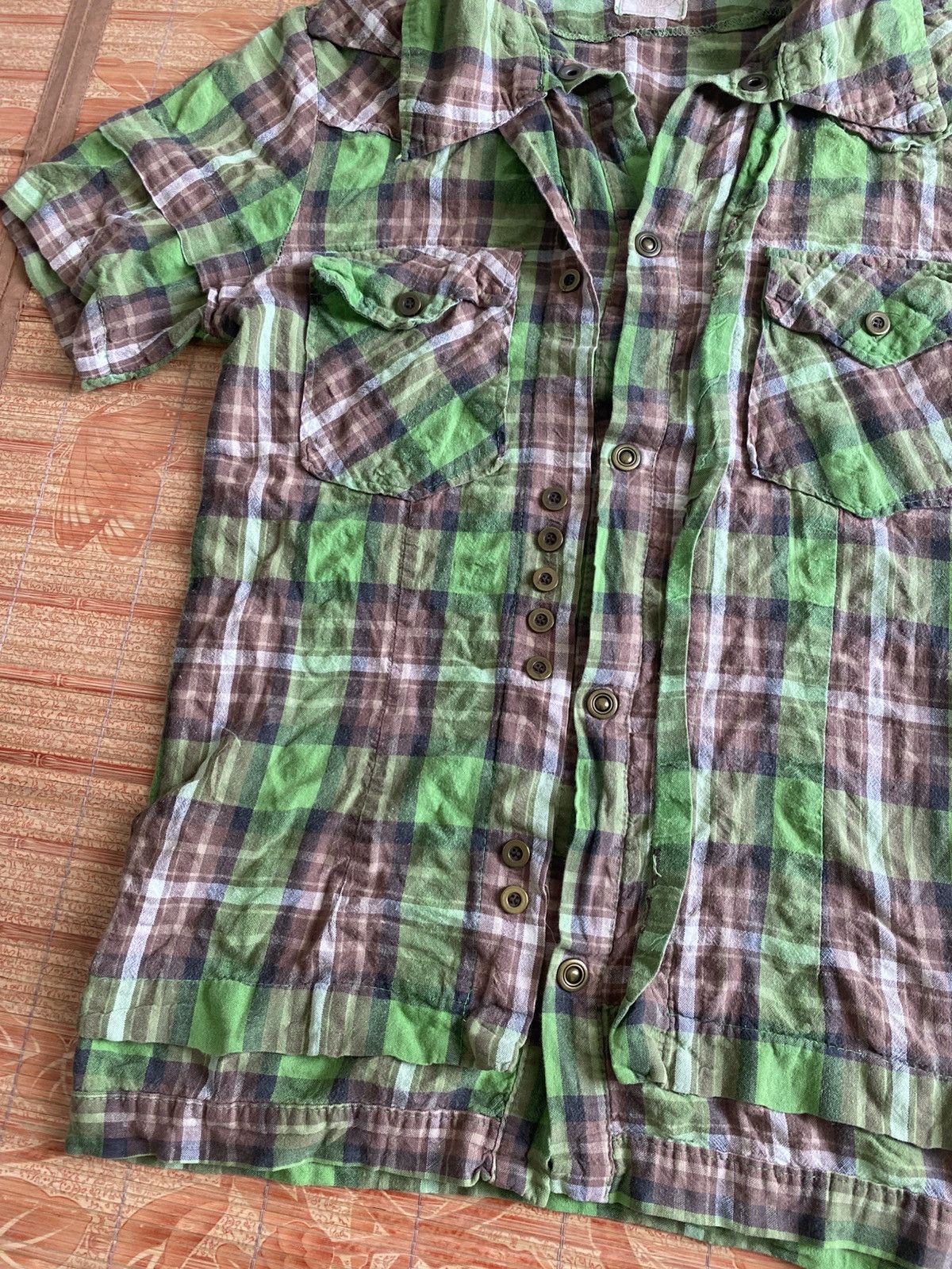 If Six Was Nine Japanese plaid double layer buttonshirt vkei kmrii goa Size US M / EU 48-50 / 2 - 3 Thumbnail