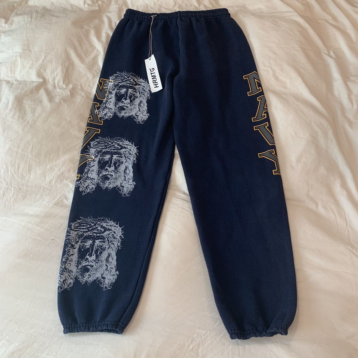 image of Hrmtg X Jack B Wiese Gesù Navy Sweatpants Xl, Men's (Size 36)