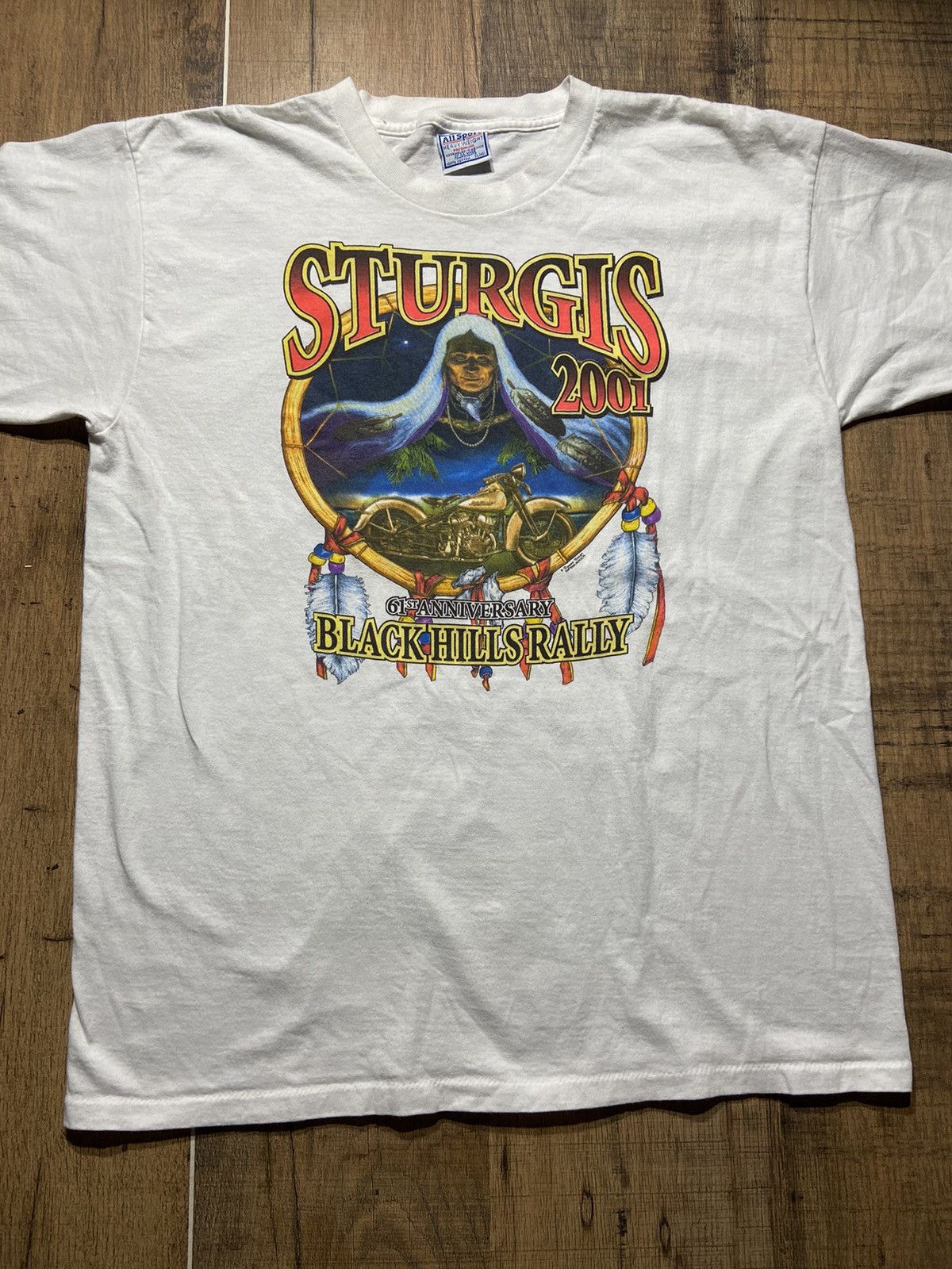 All Sport Vintage 2001 Sturgis motorcycle rally tee Size US XL / EU 56 / 4 - 1 Thumbnail