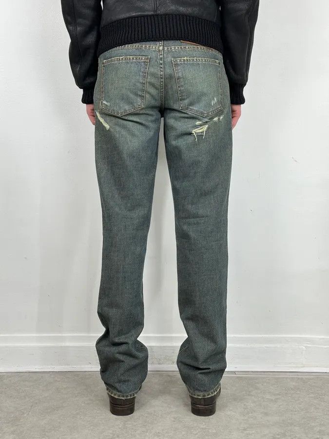 Dolce & Gabbana 2000s Dolce & Gabbana Faded Blue Denim Distressed Jeans Size US 32 / EU 48 - 4 Thumbnail