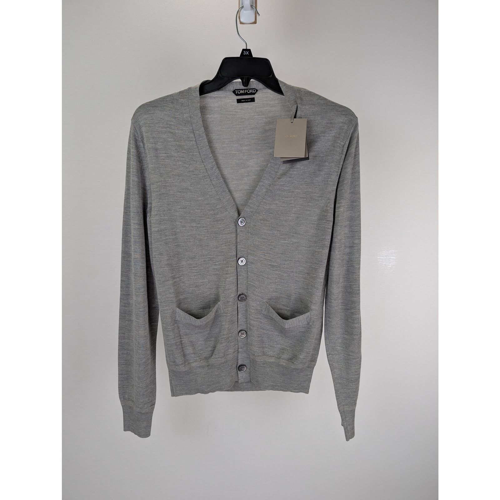 Tom Ford o1rshd1 V-Neck Sweatshirt Sweater in Grey Size US M / EU 48-50 / 2 - 1 Thumbnail