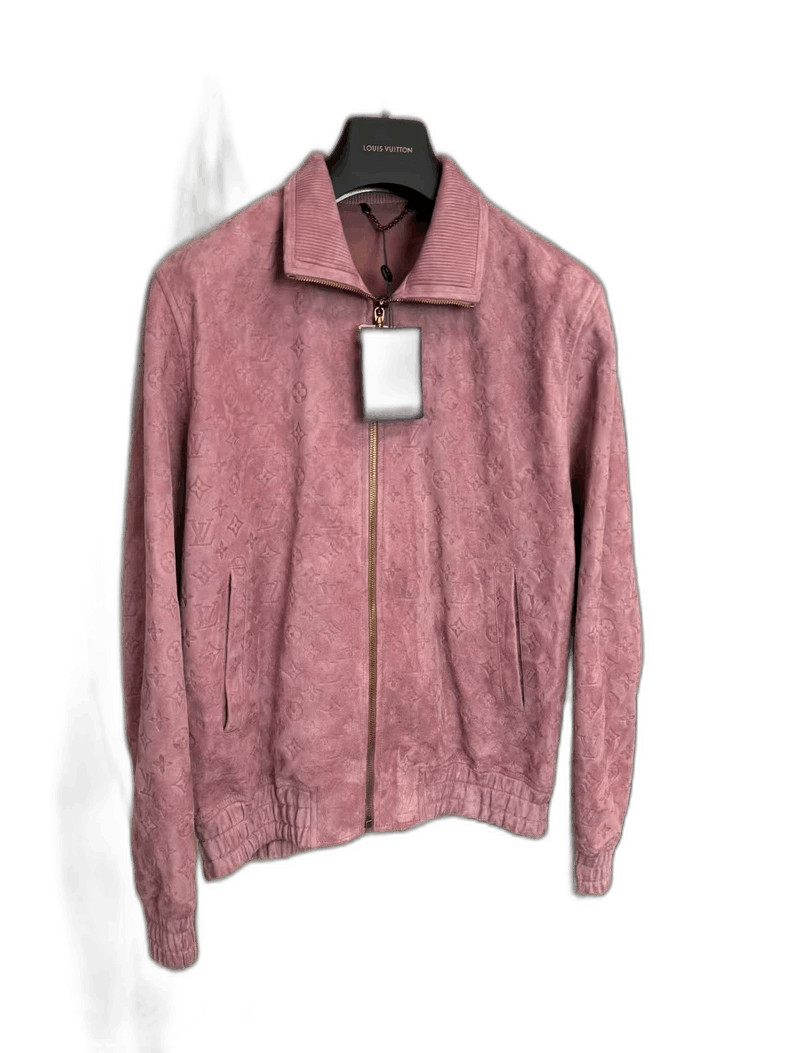 Louis Vuitton Pink Suede Logo Jacket-yf-2507