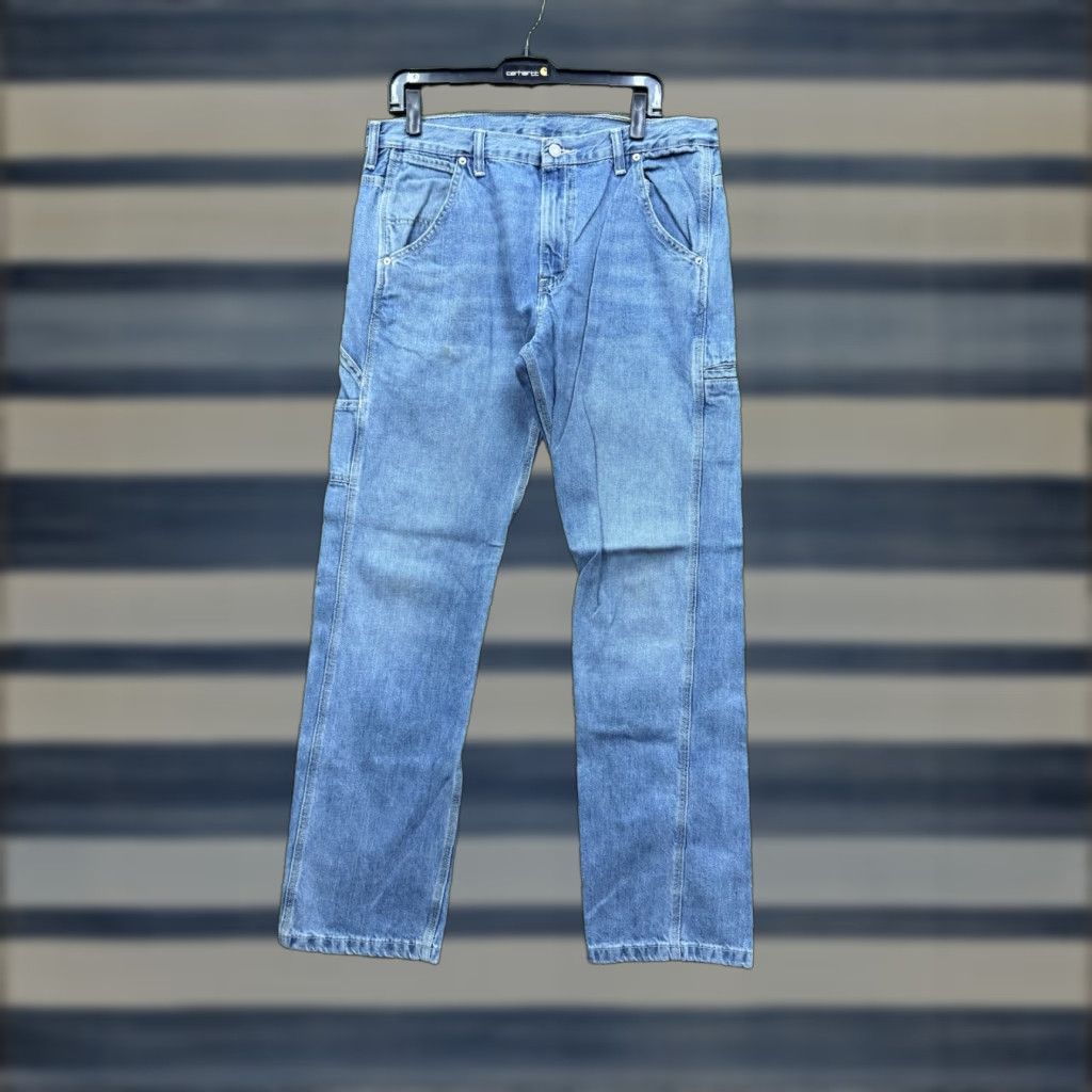 Levi's VINTAGE Levi's Carpenter Jeans Mens 34x34 Wide-Leg Relaxed Denim Blue 90s 00s USA Skater Size US 34 / EU 50 - 1 Thumbnail
