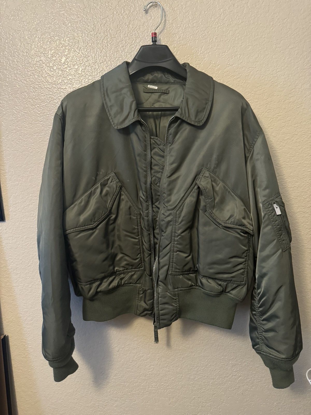 image of Alyx Alpha Industries Bomber Jacket in Olive, Men's (Size XL)