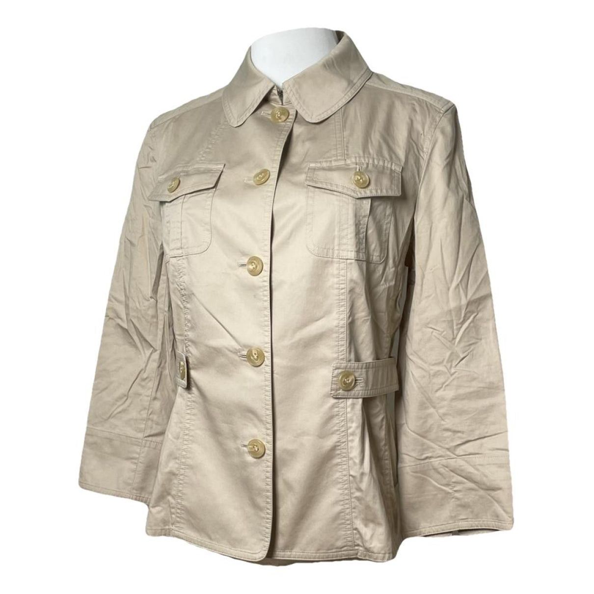 Burberry Kensington Beige Cotton Trench Coat Size L / US 10 / IT 46 - 1 Thumbnail