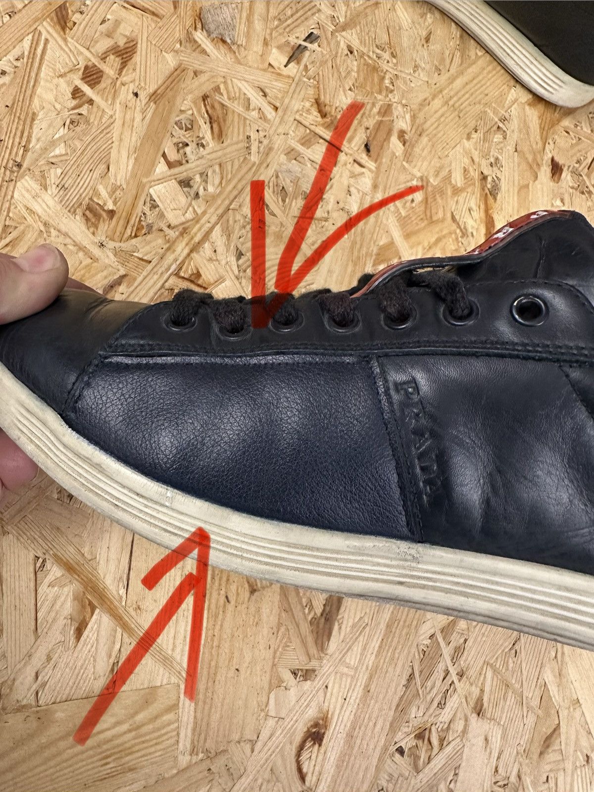 Prada Prada sneakers size 9,5 dark blue Size US 9.5 / EU 42-43 - 16 Thumbnail