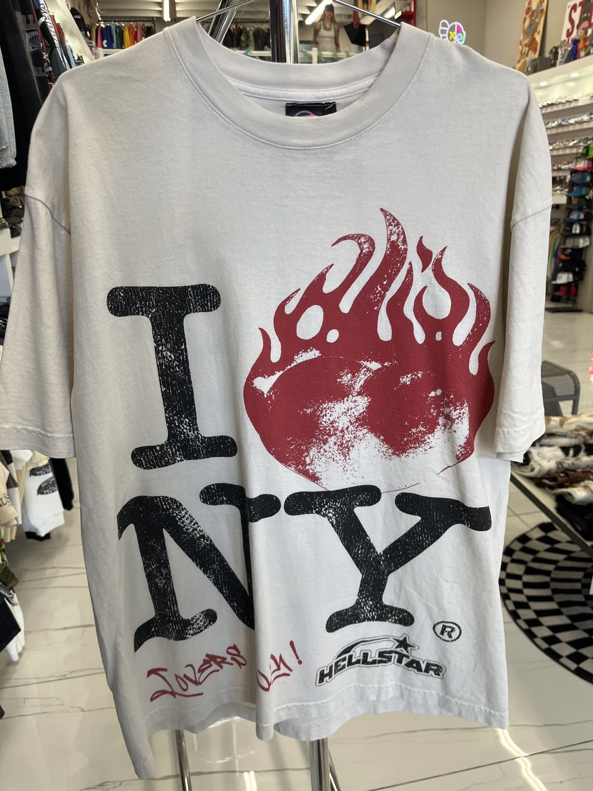 HELLSTAR I Love NY Tee Cream Size US L / EU 52-54 / 3 - 1 Thumbnail