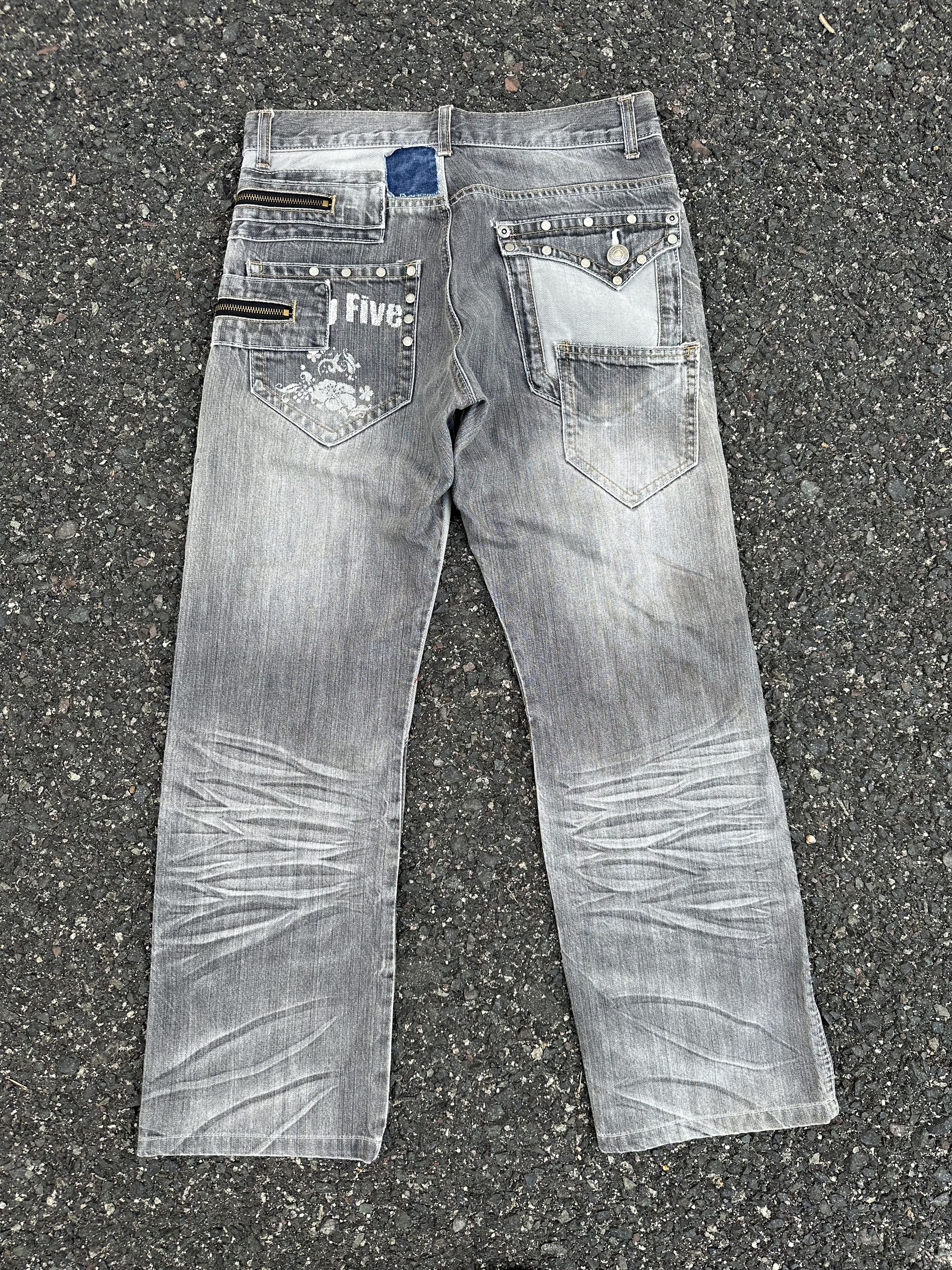 If Six Was Nine DENIM PANTS VINTAGE DOUBLE WAIST PUNK STYLE Size US 30 / EU 46 - 2 Thumbnail