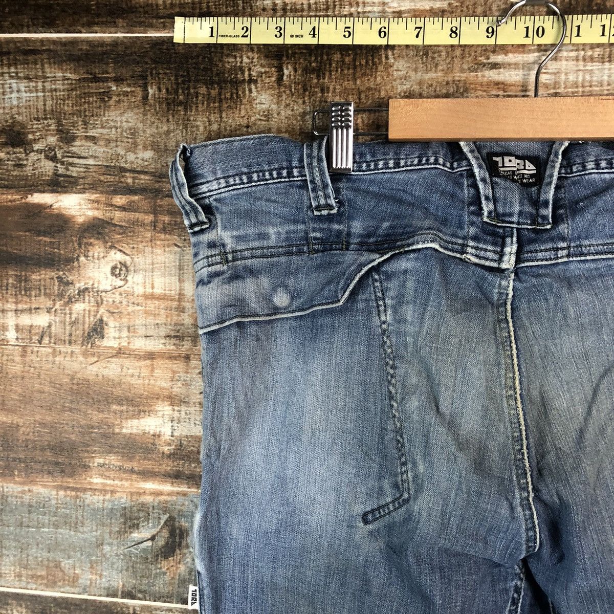 Japanese Brand TORA Blue Distressed Denim Pants #A2080 Size US 37 - 20 Thumbnail