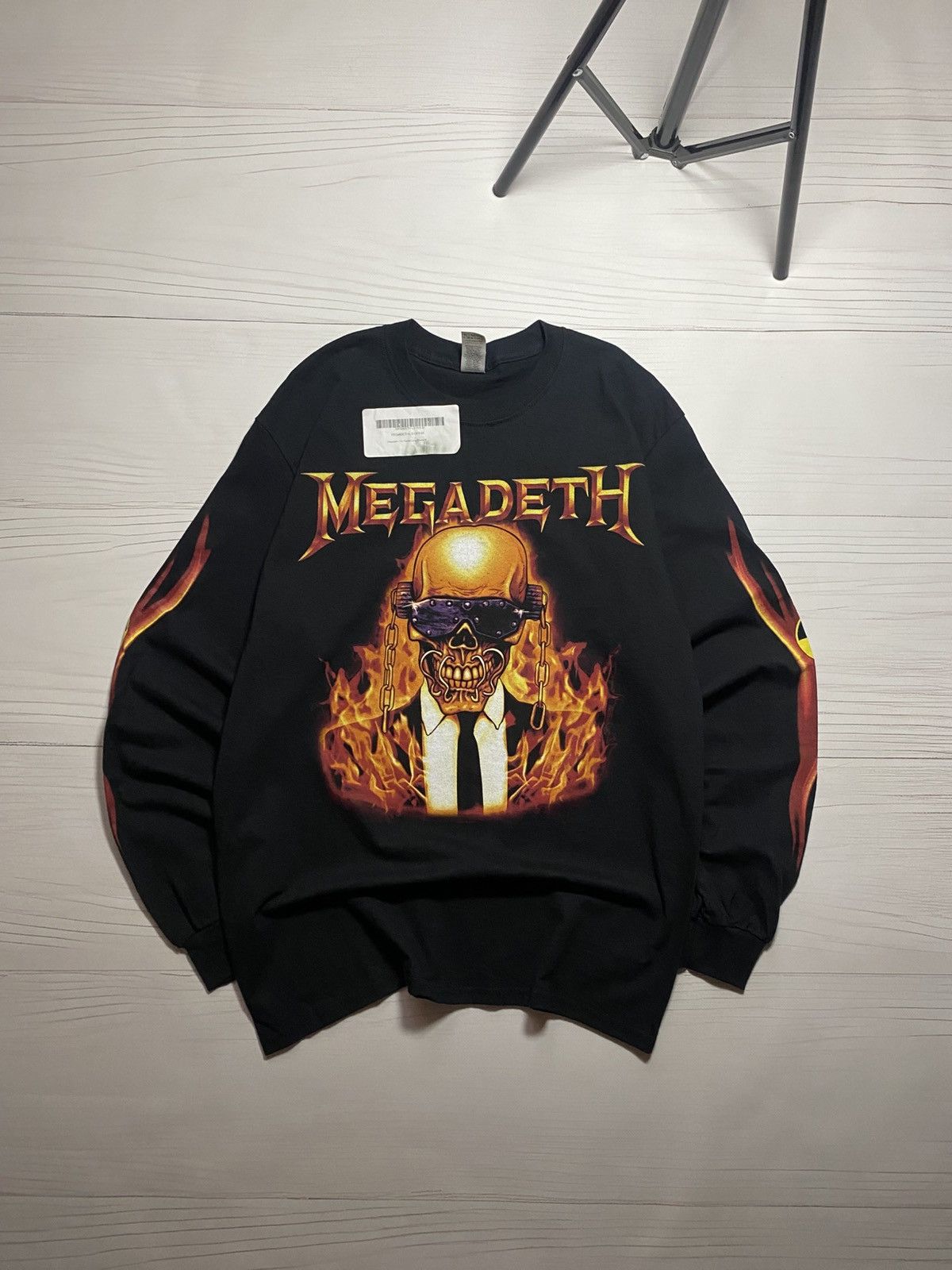 Gildan Megadeth Vic Flames Big logo band rock longsleeve t shirt Size US M / EU 48-50 / 2 - 1 Thumbnail