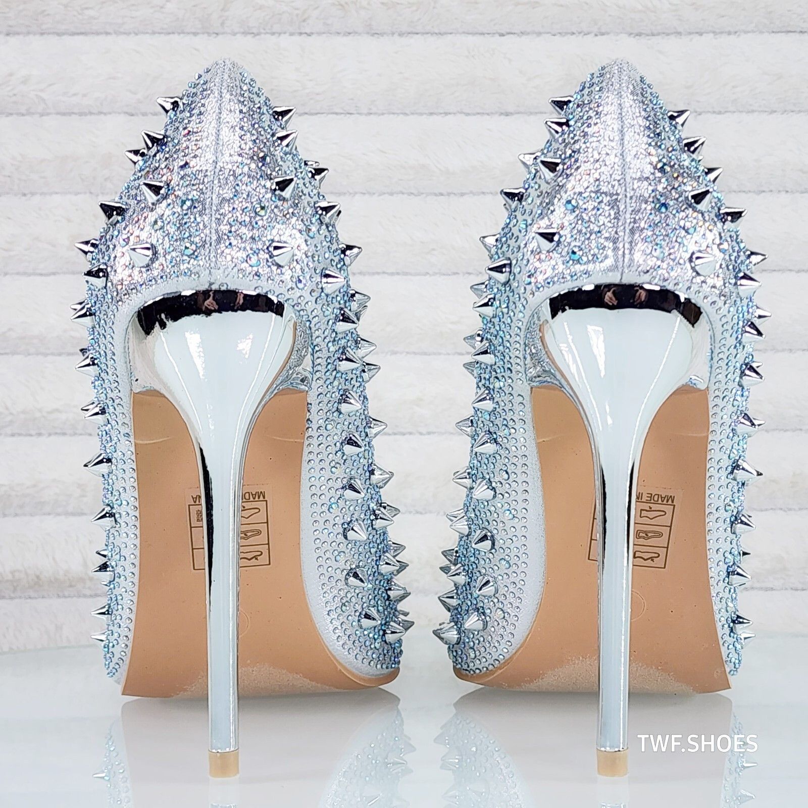 Other Wicked Sexy Spike Stud Iridescent Rhinestone High Heel Pump Size US 6 / IT 36 - 3 Thumbnail