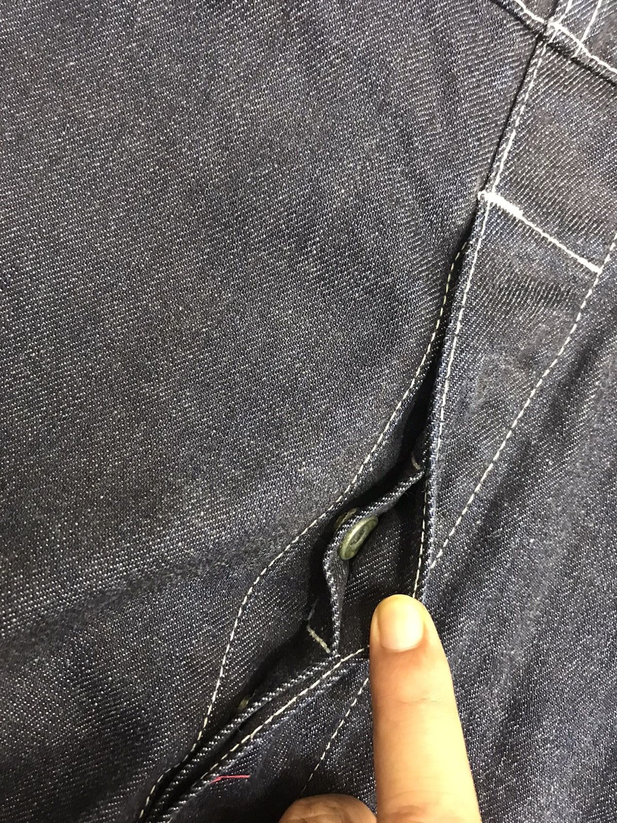 Dry Bones DRY BONES Japan Fish Tail Cinch Back Biker Denim Overall Size US 32 / EU 48 - 5 Thumbnail
