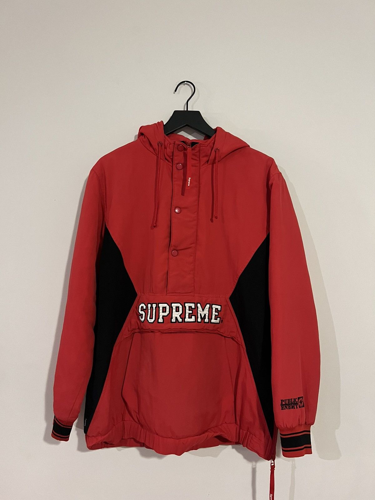 Supreme public enemy starter jacket online