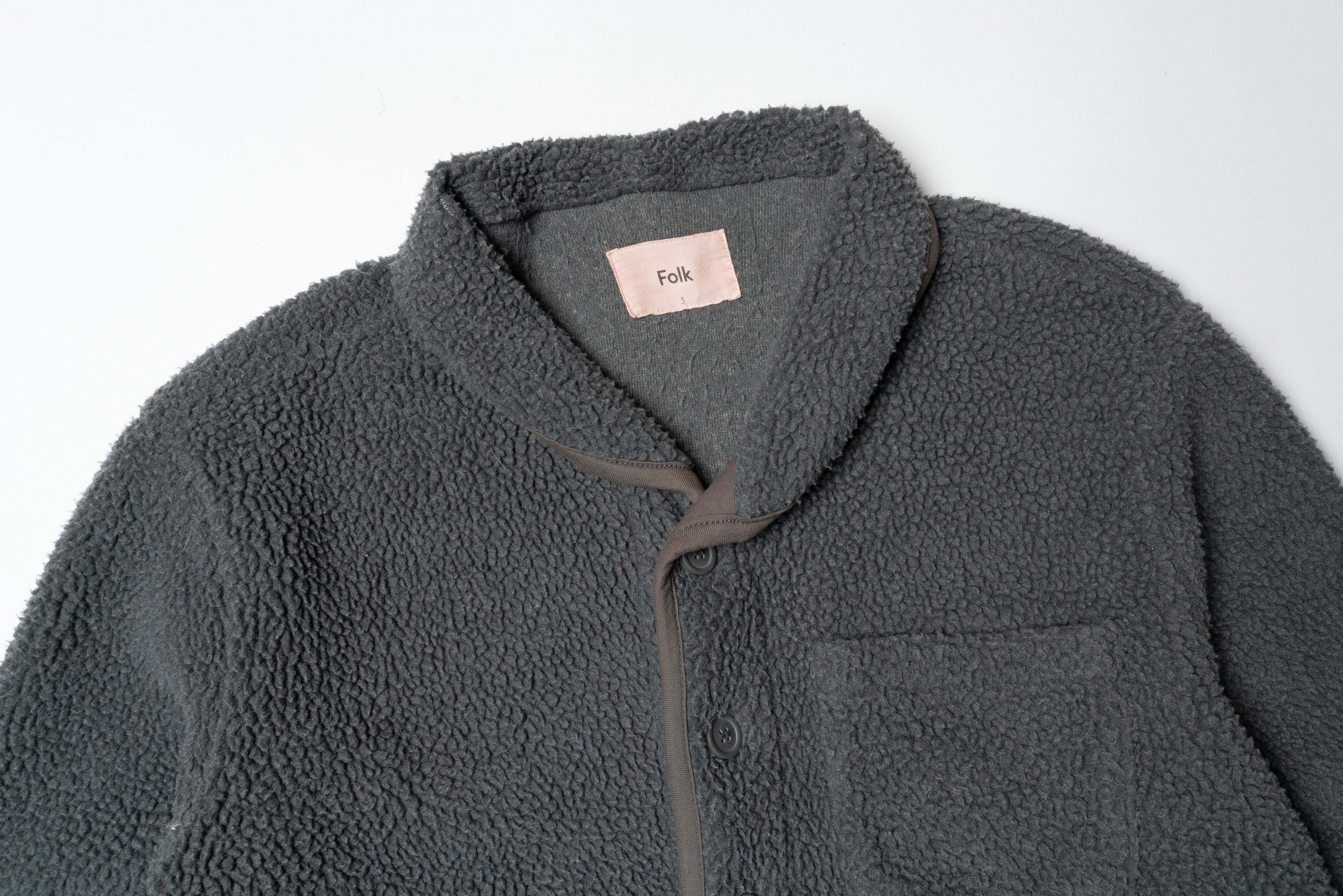 Folk 🔵 FOLK Fleece sherpa Jacket Grey Size US M / EU 48-50 / 2 - 2 Thumbnail