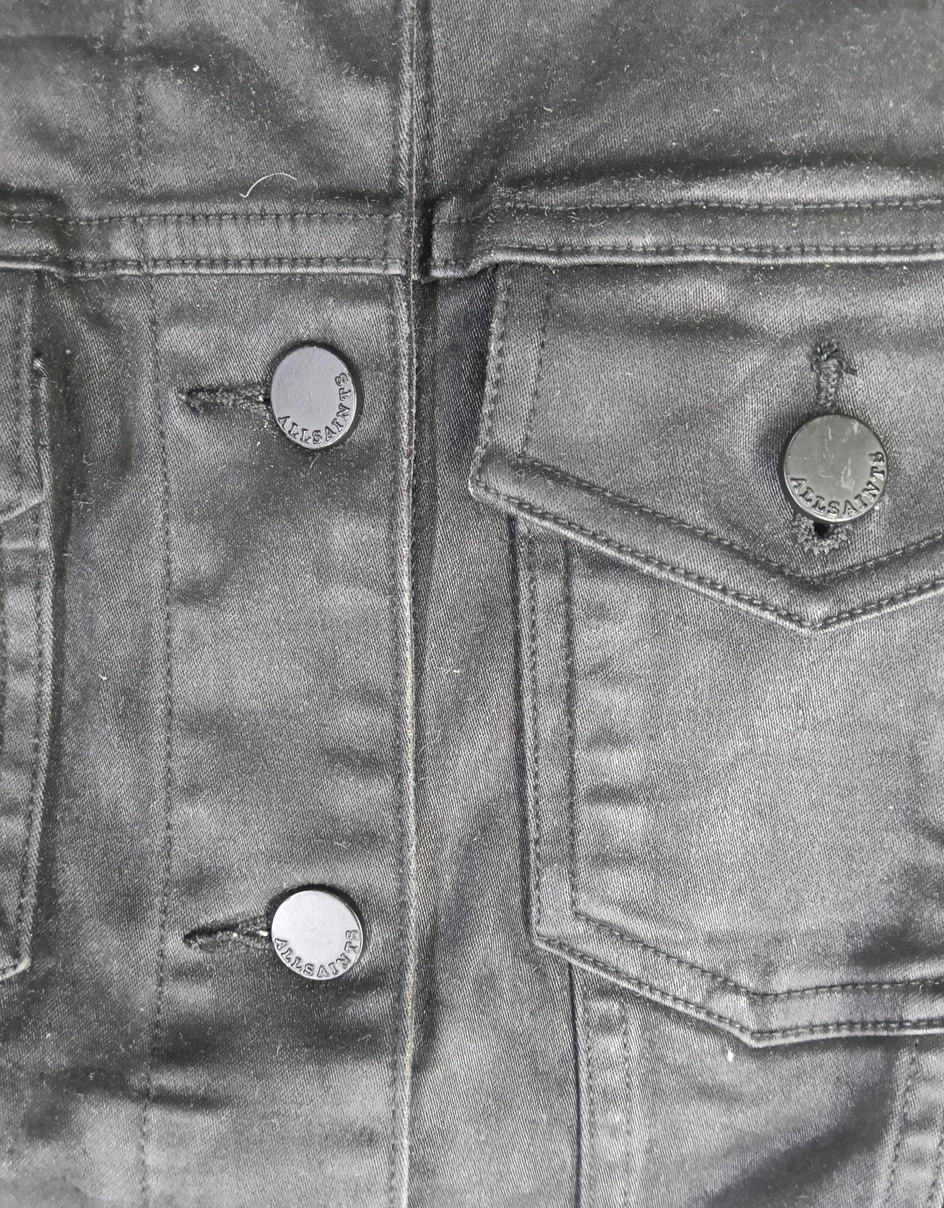 Allsaints Rare Allsaints Biker Black Denim Jacket Size US XS / EU 42 / 0 - 7 Thumbnail