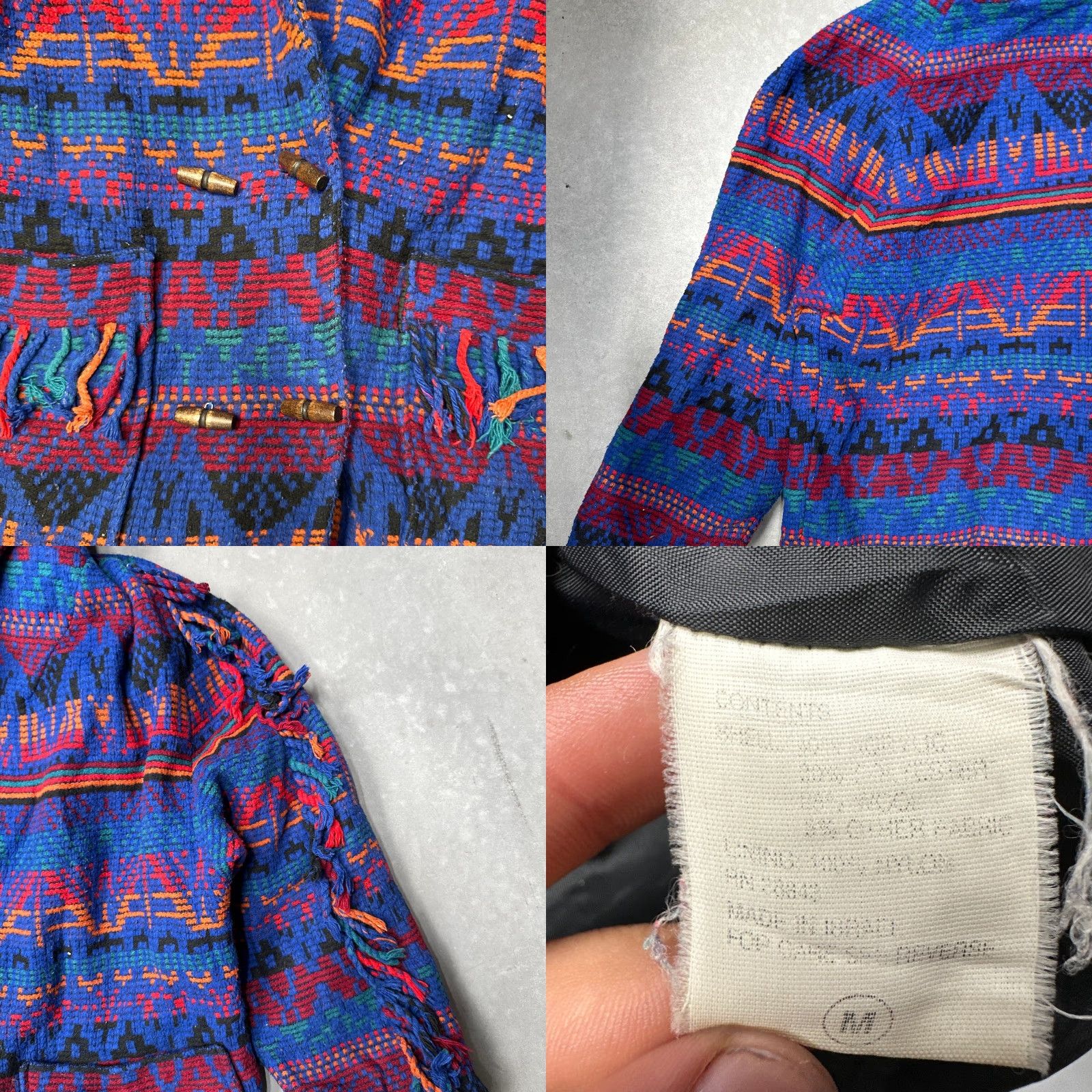 Vintage VINTAGE Concept Southwestern Blanket Coat Sweater Womens Medium Navajo Native Toggle Coat Mens Womens Girls Size M / US 6-8 / IT 42-44 - 8 Thumbnail