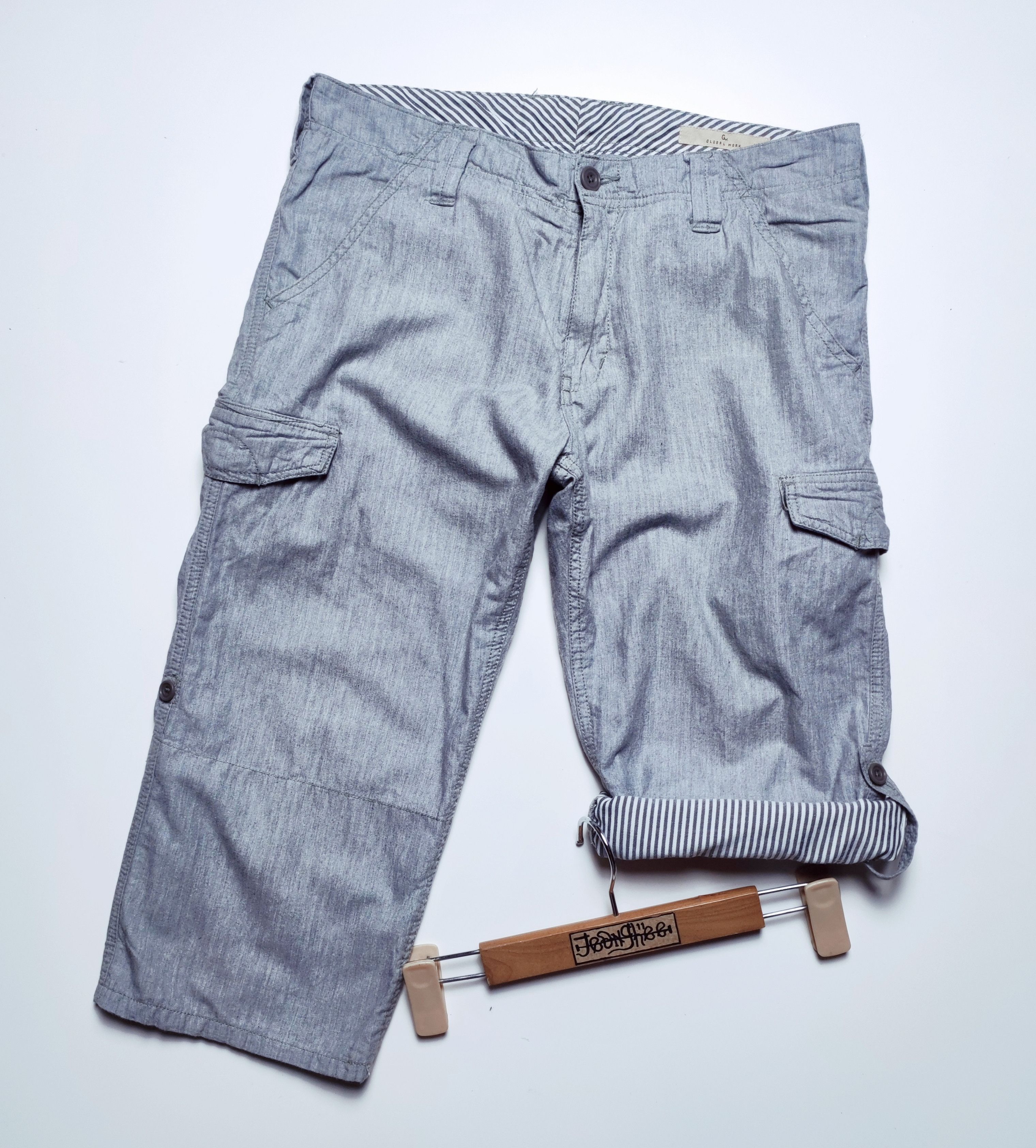 Japanese Brand Global Work Convertible 2 In 1 Multipocket Cargo 3/4 Pants Size US 32 / EU 48 - 1 Thumbnail