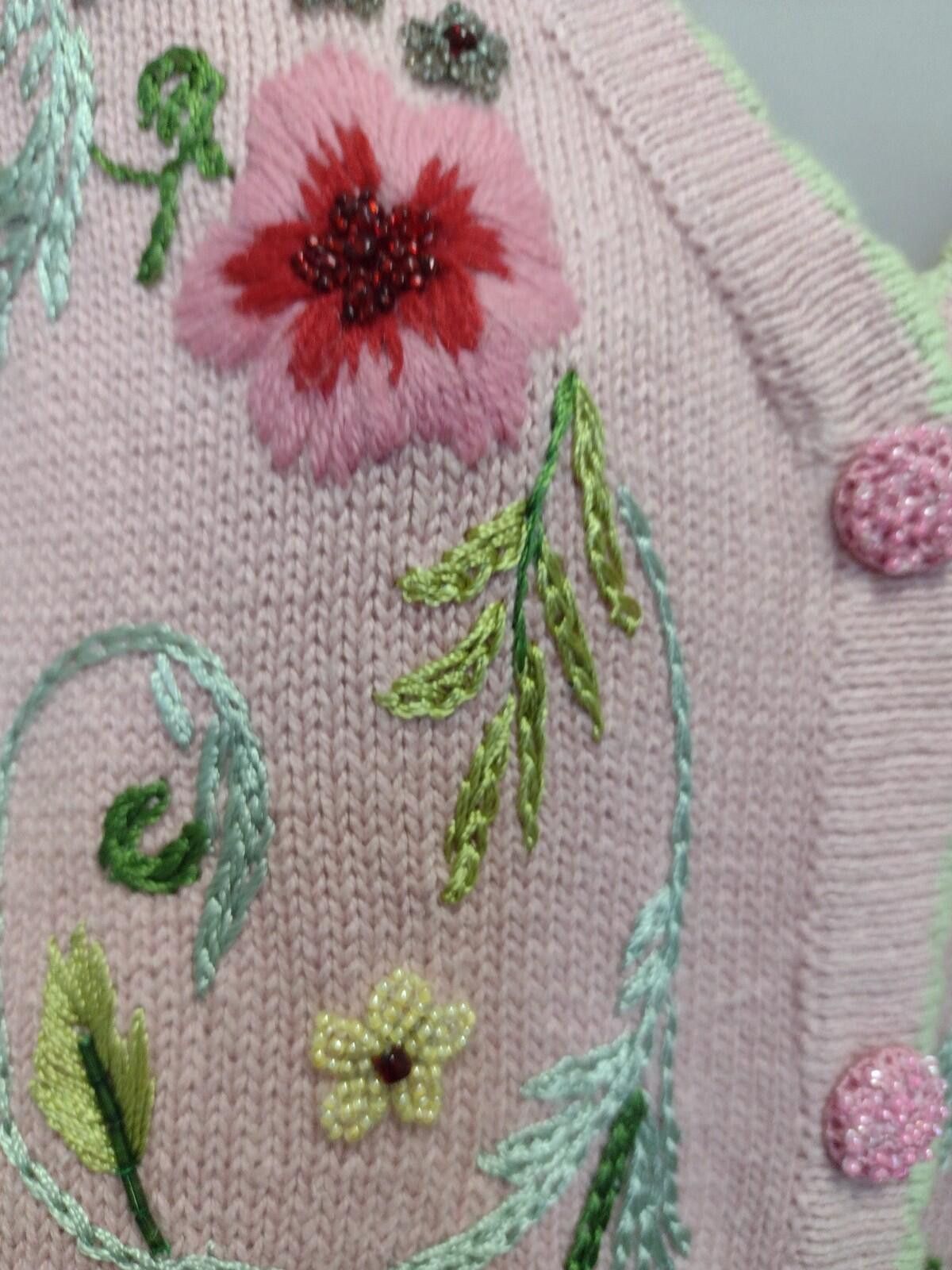 Other Storybook Knits Wrapped in Romance Floral Duster Cardigan L Size L / US 10 / IT 46 - 6 Thumbnail