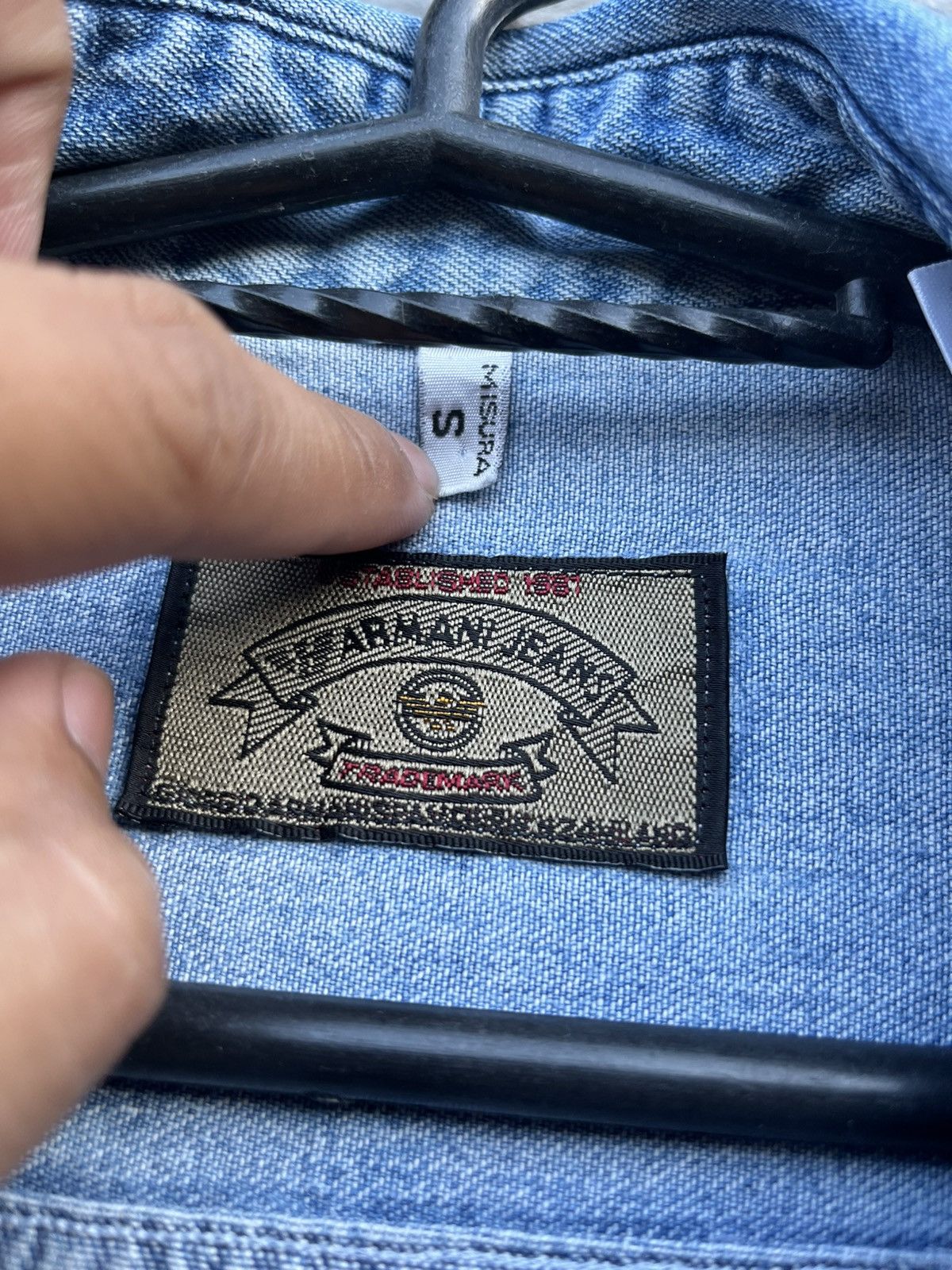 Armani Vintage Armani Jeans Denim Long Sleeves Size US L / EU 52-54 / 3 - 3 Thumbnail