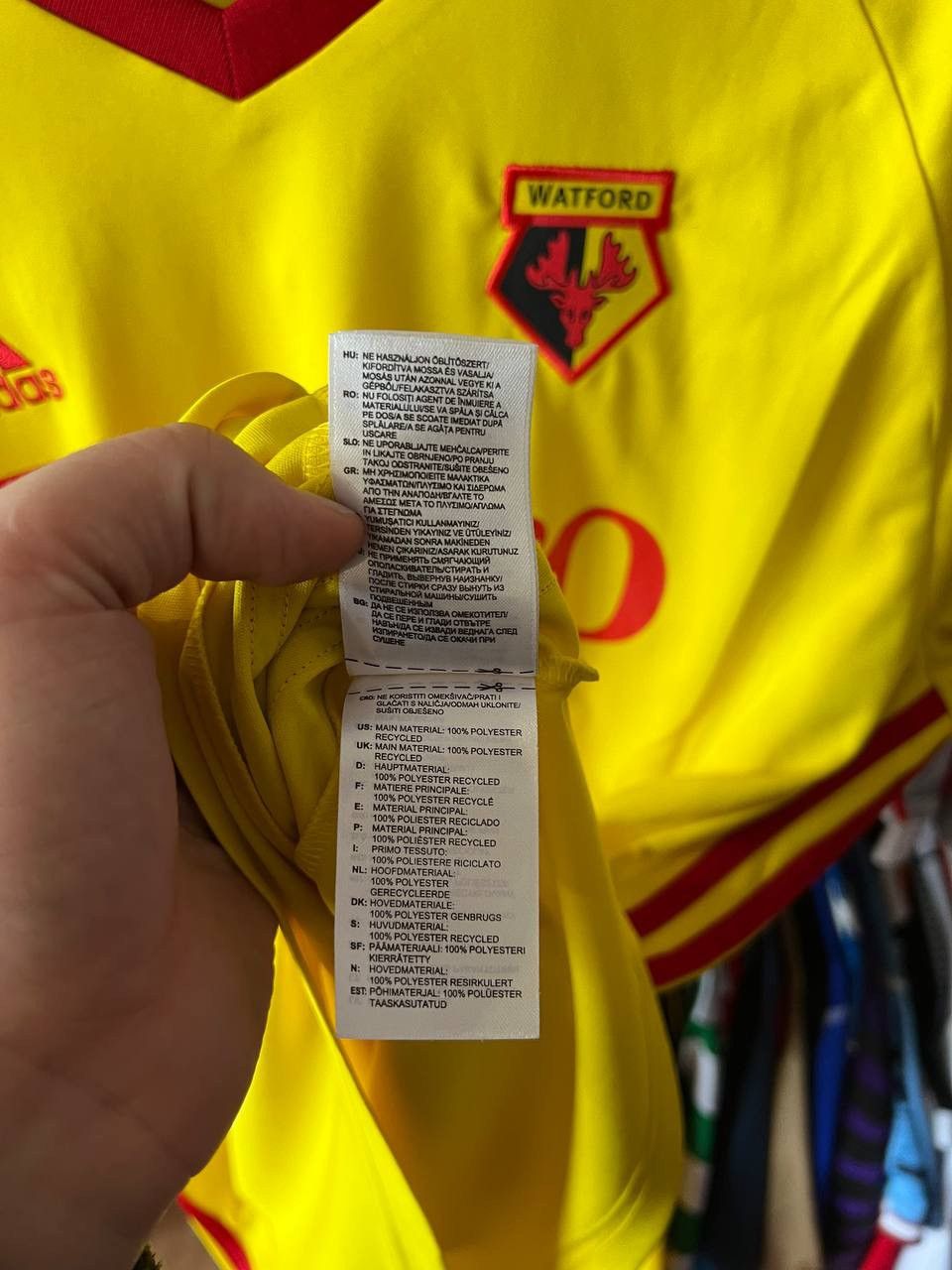 Adidas 2017/18 WATFORD FC HOME SOCCER JERSEY FOOTBALL SHIRT ADIDAS Size US XL / EU 56 / 4 - 17 Thumbnail