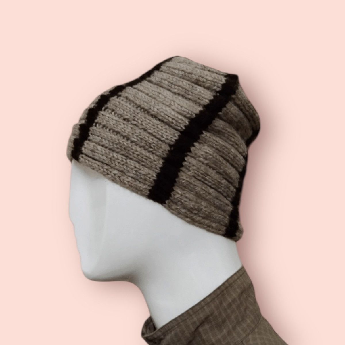 Japanese Brand VERSATILE ROLLED KNITTED WOOL BEANIE HAT Size ONE SIZE - 9 Thumbnail