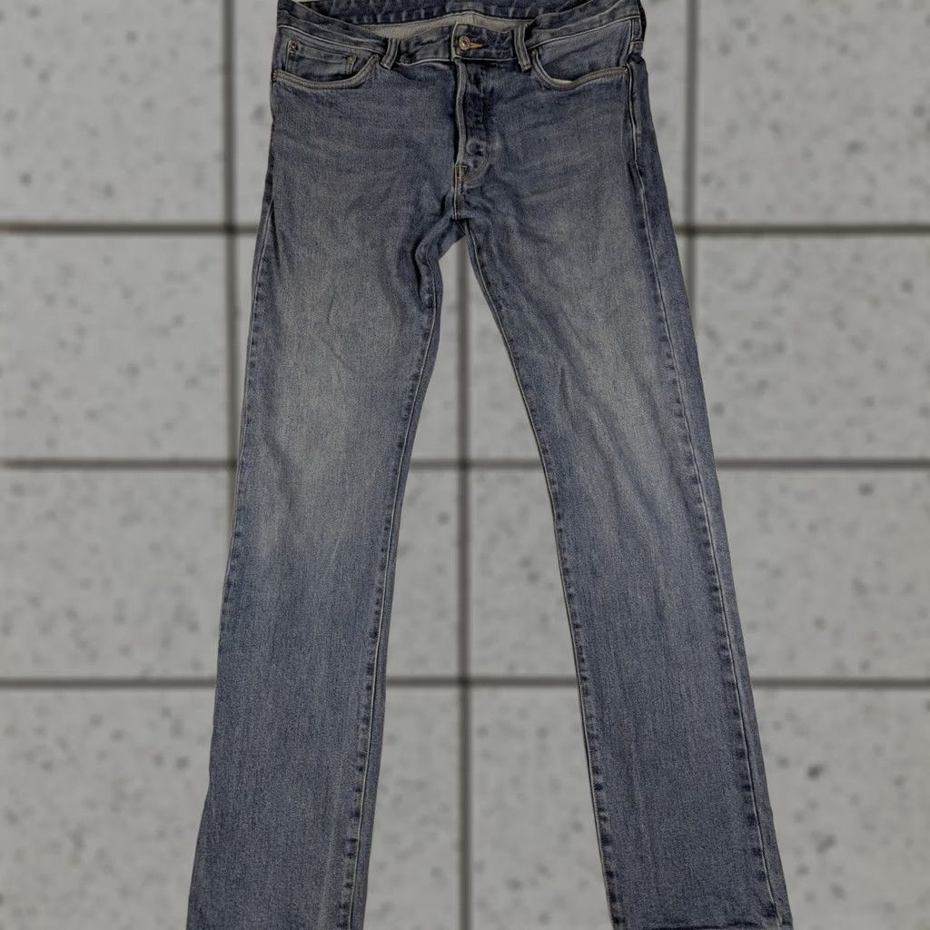 Buck Mason Jeans Mens 36 Maverick Slim Medium Wash Double Dipped Denim in Blue, Men's