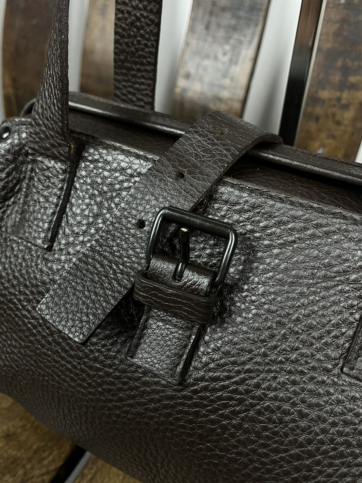Miu Miu 90s Studded Grained Leather Shoulder Bag - Archive