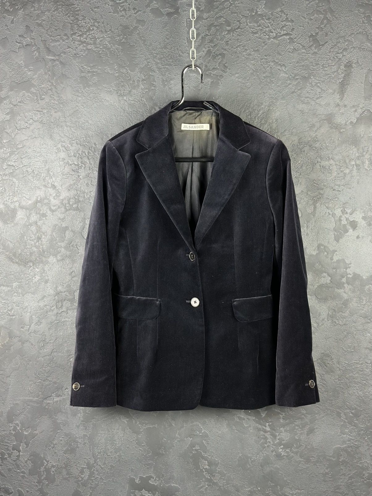 Jil Sander JIL SANDER Black Velour Blazer Jacket Women’s Size 40 Size S / US 4 / IT 40 - 1 Thumbnail