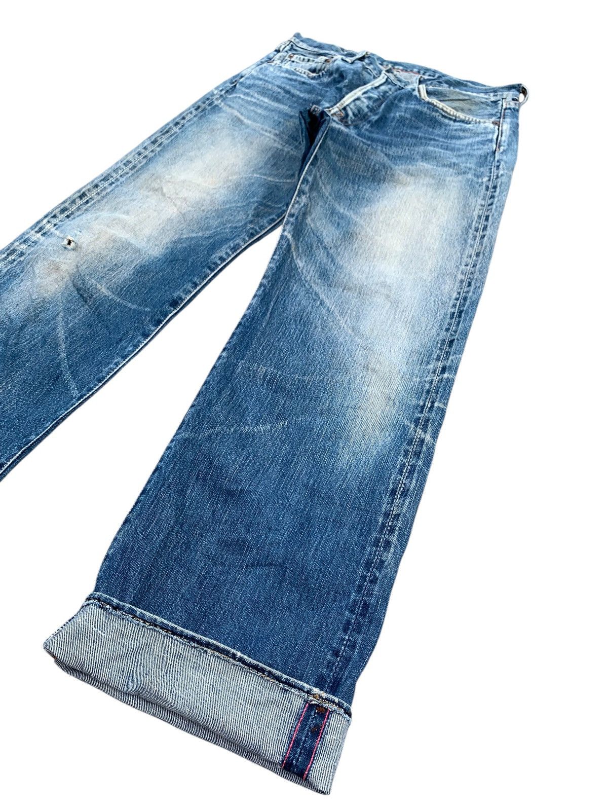 Kapital VINTAGE 45RPM SELVEDGE BUTTON FLY JAPANESE DISTRESSED DENIM Size US 31 - 3 Thumbnail