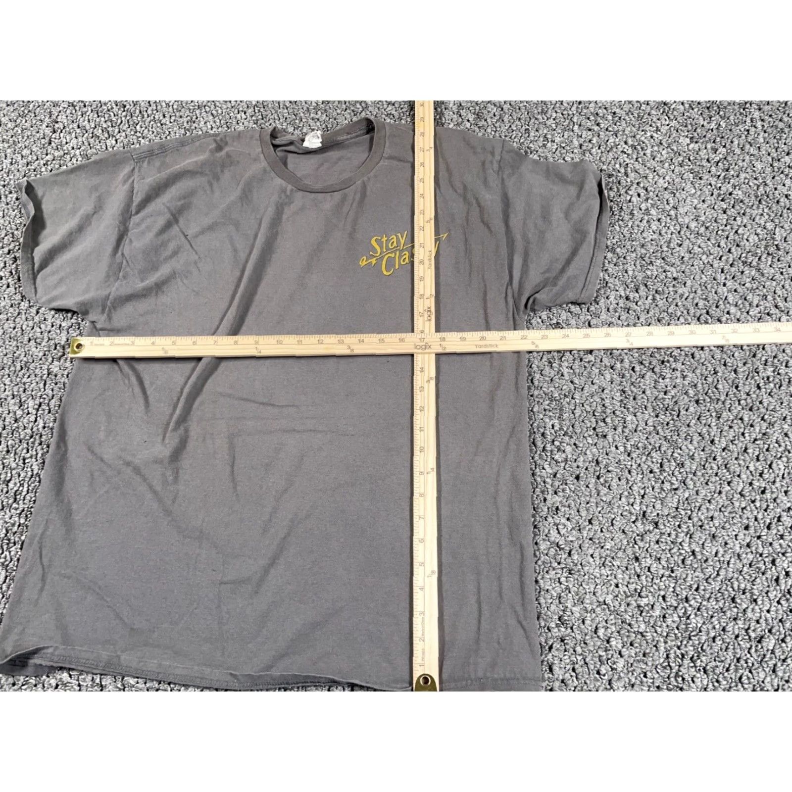 Hanes VINTAGE Hanes Stay Classy T-Shirt - Shirt - Adult XL - Gray - Double Sided Print - Cotton - 90s/Grunge/Transportation - Mens Size US XL / EU 56 / 4 - 4 Thumbnail