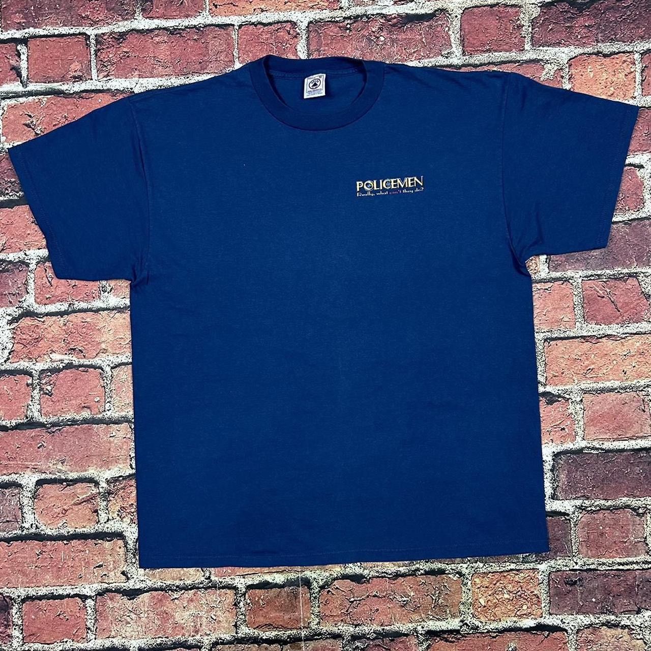 Delta Vintage 1999 Policemen T Shirt Cops Funny Humor Graphic 90s Size US XL / EU 56 / 4 - 2 Thumbnail