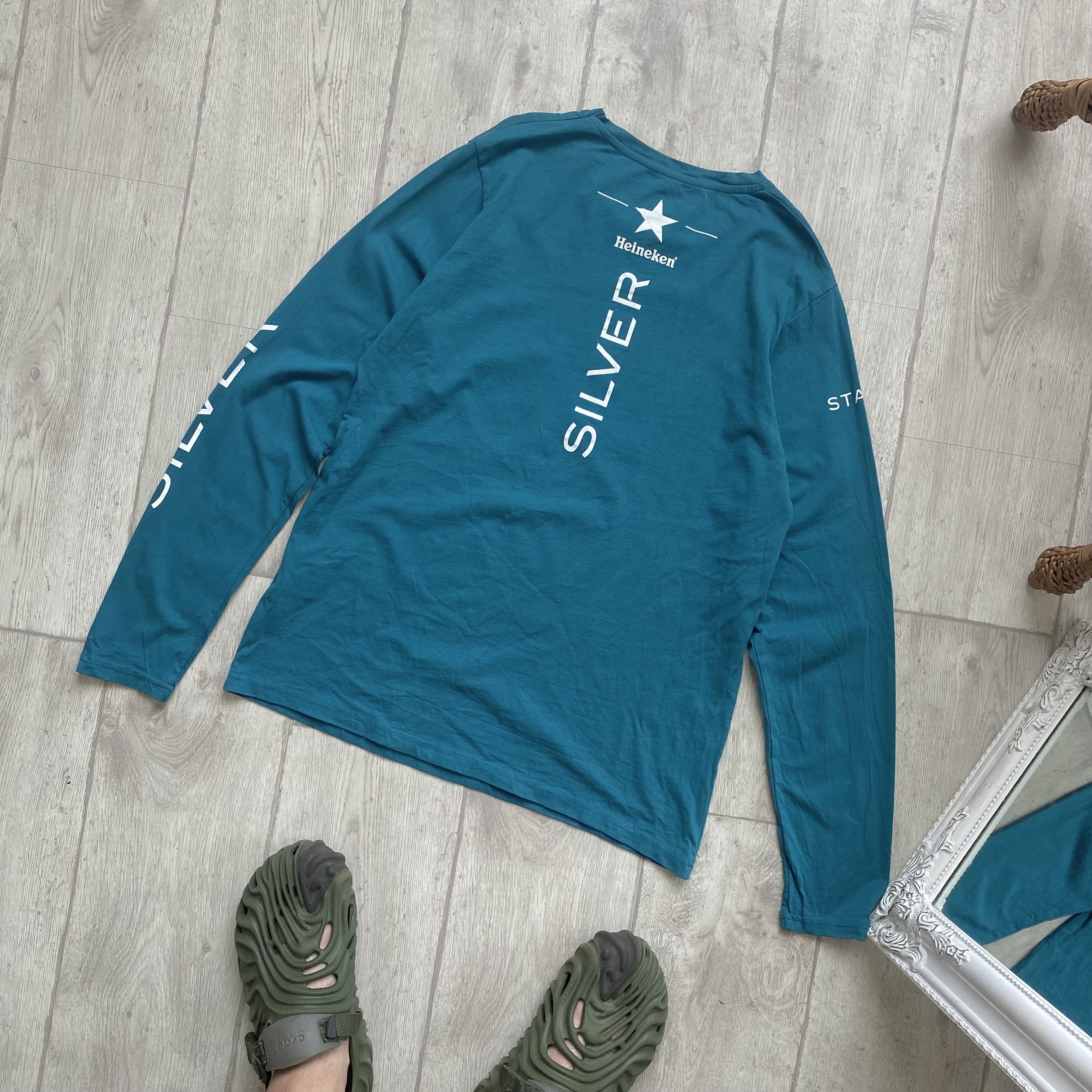 Budweiser 🍺 Beer Heineken silver Tee Long sleeve t-shirt Size US M / EU 48-50 / 2 - 6 Thumbnail