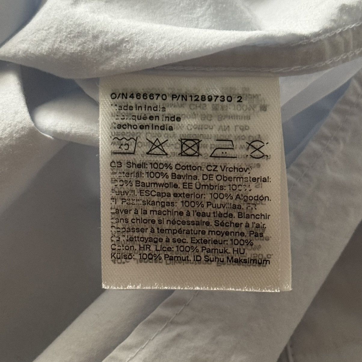 Cos COS Relaxed Poplin Shirt Light Blue M Size US M / EU 48-50 / 2 - 4 Thumbnail