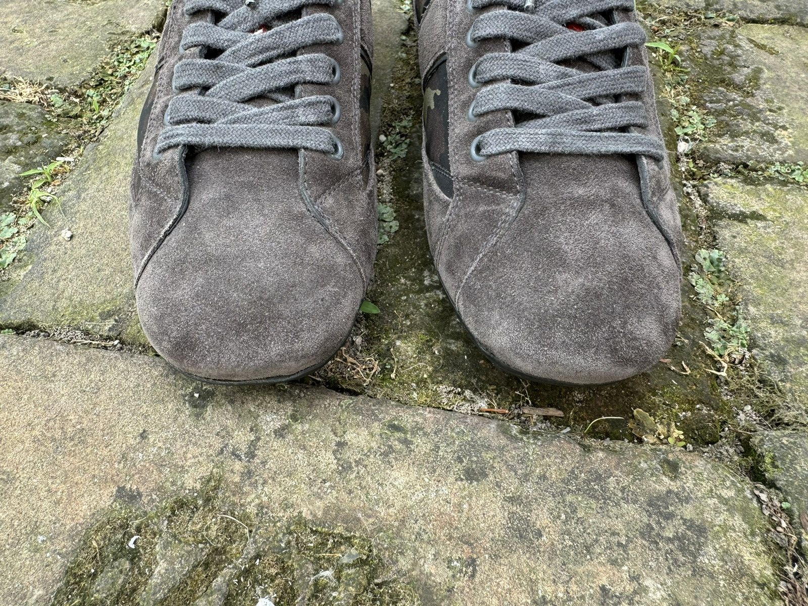 Prada Authentic 💫Prada💫 (4E2854) Trainers Grey Camouflage suede… Size US 8.5 / EU 41-42 - 6 Thumbnail
