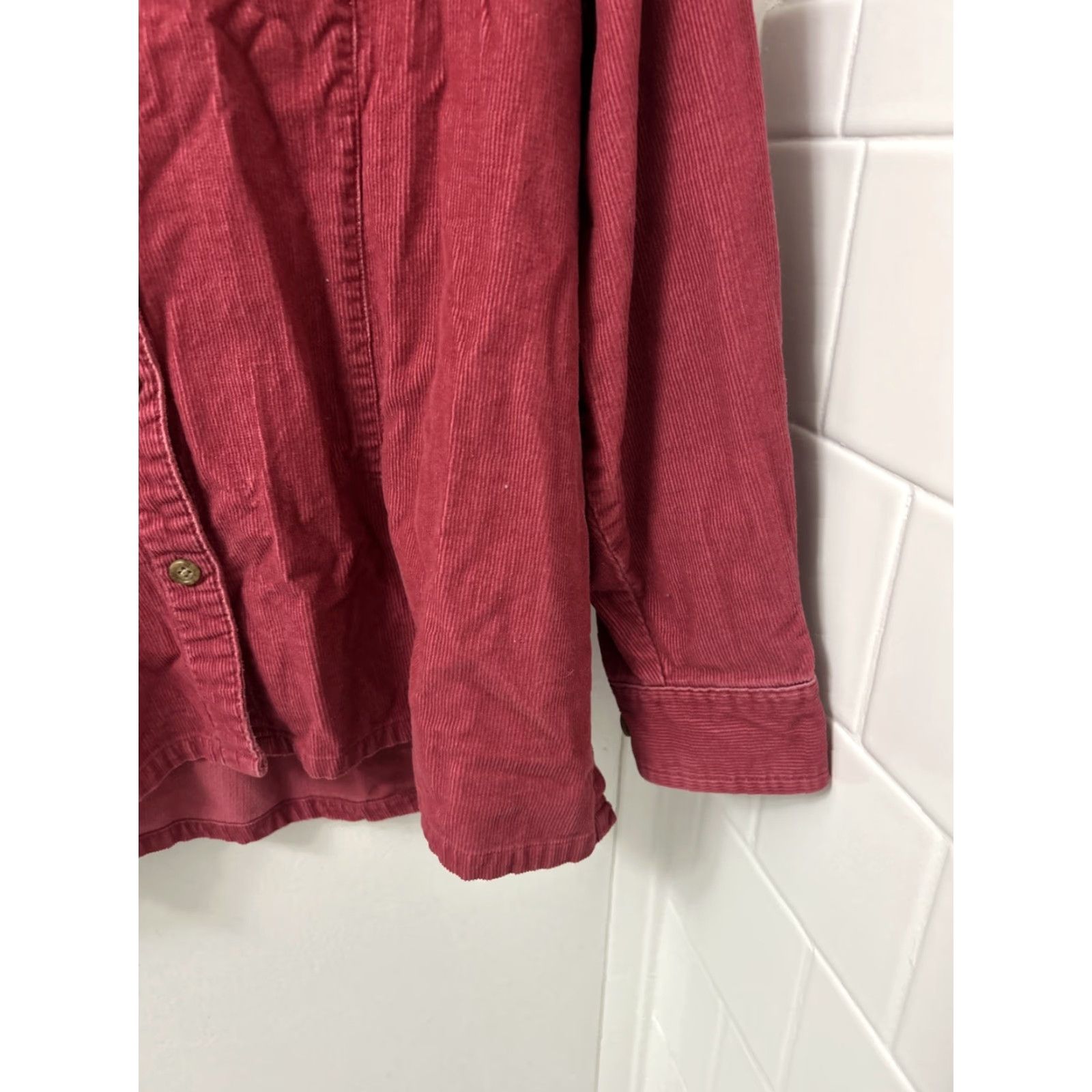 Vintage VINTAGE LL Bean Corduroy Shirt Womens Medium Red Button Down Long Sleeve 90s Womens Size M / US 6-8 / IT 42-44 - 7 Thumbnail
