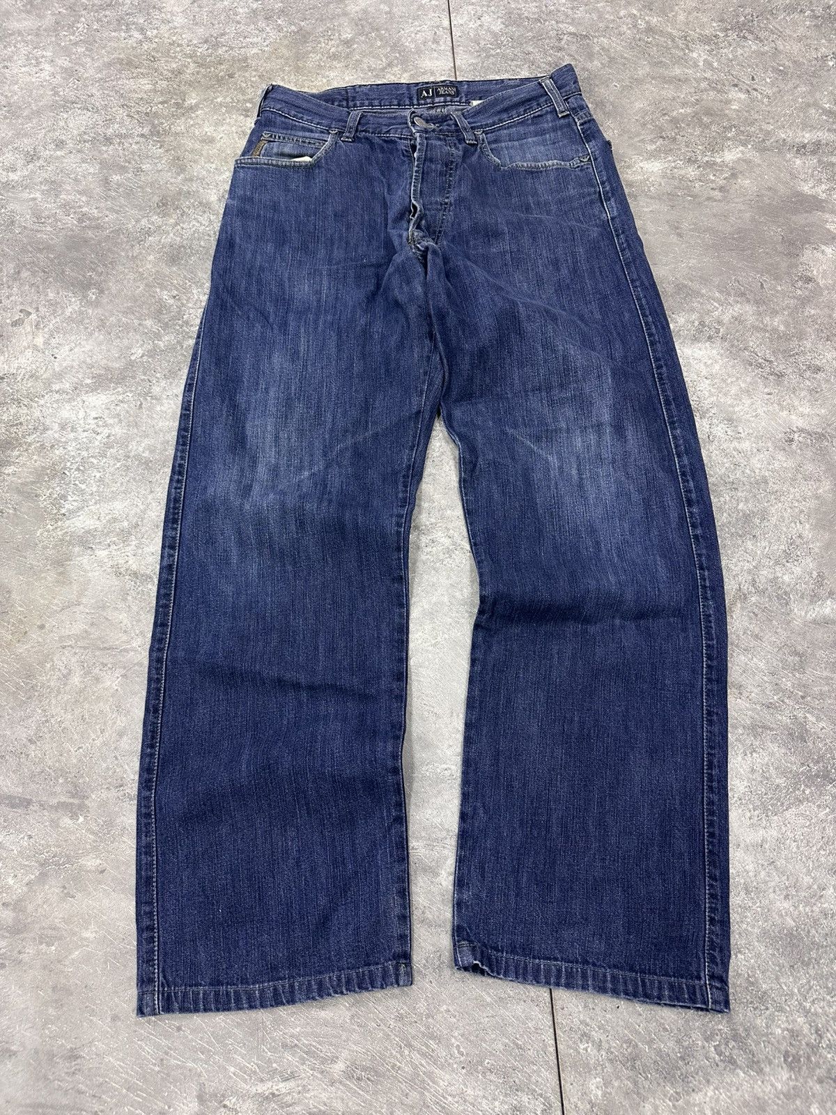 If Six Was Nine Armani Jeans Vintage Baggy Wide Jeans Made in Italy Size US 30 / EU 46 - 5 Thumbnail