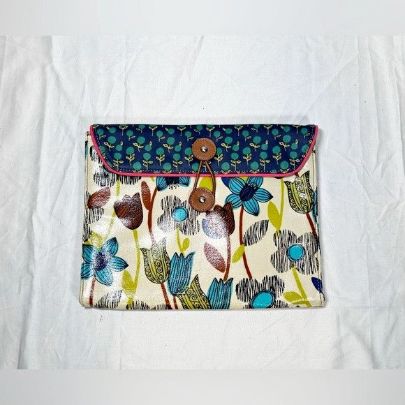 Fossil Fossil Key-Per Blue Multicolor Floral Pouch Clutch Bag Size ONE SIZE - 1 Thumbnail