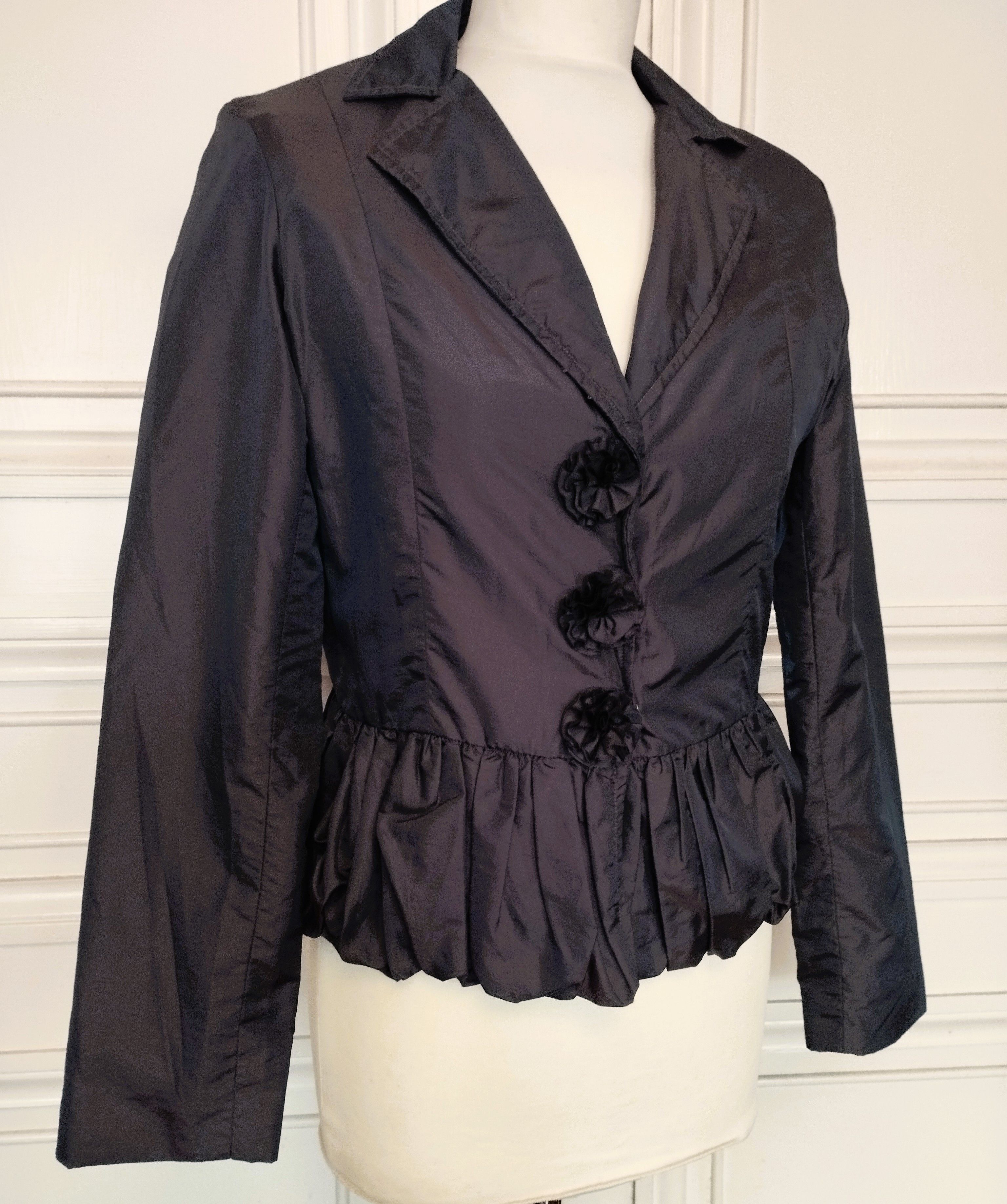 Designer Rene Derhy Veste Taffetas Basque Soirée T S/M Size S / US 4 / IT 40 - 8 Thumbnail