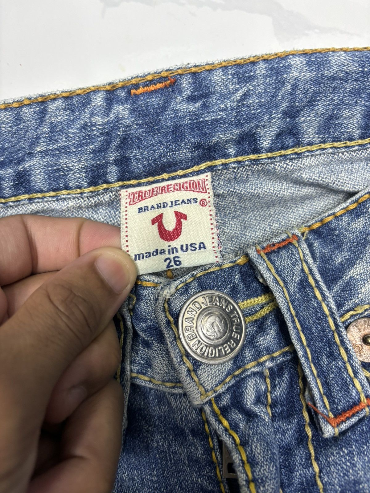 True Religion FLARE JEANS TRUE RELIGION DISTRESSED DENIM JEANS Size 27" / US 4 / IT 40 - 8 Thumbnail